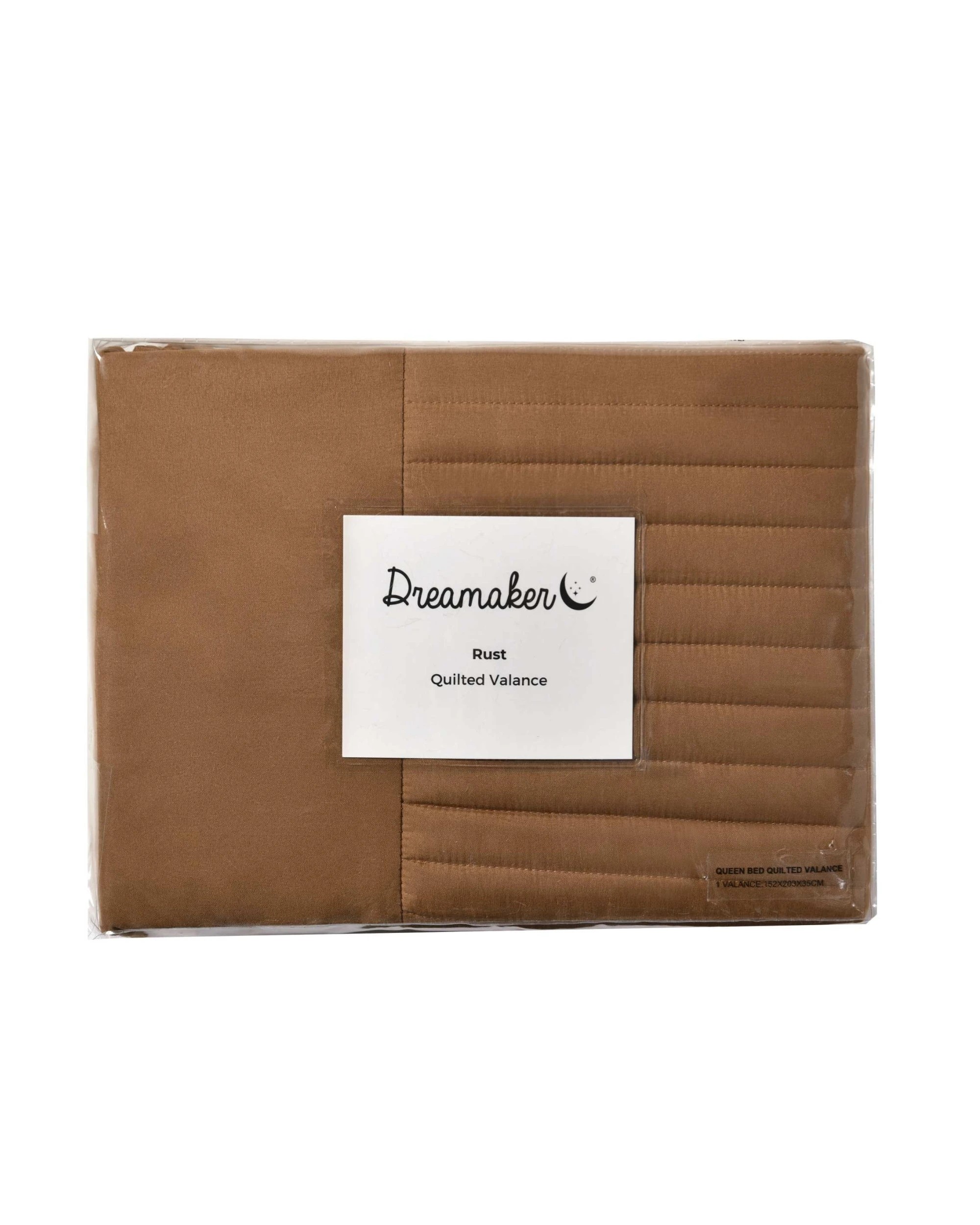 5 Dreamaker Quilted Valance - Single Bed - Rust, 5 of 5