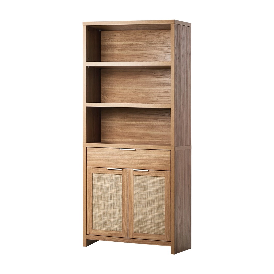 1 Oikiture Display Shelf Bookshelf Bookcase Adjustable Storage Cabinet 5 Tier
 - natural, 1 of 10