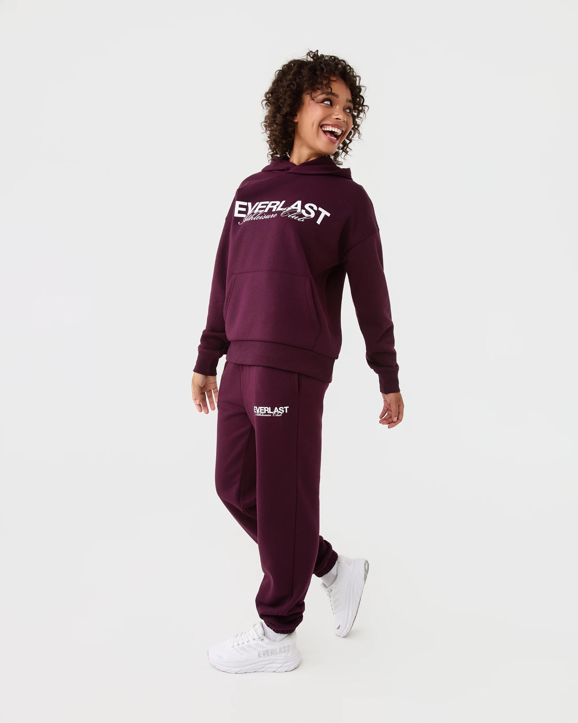 3 Everlast Womens Street Trackpants Deep Plum, 3 of 7