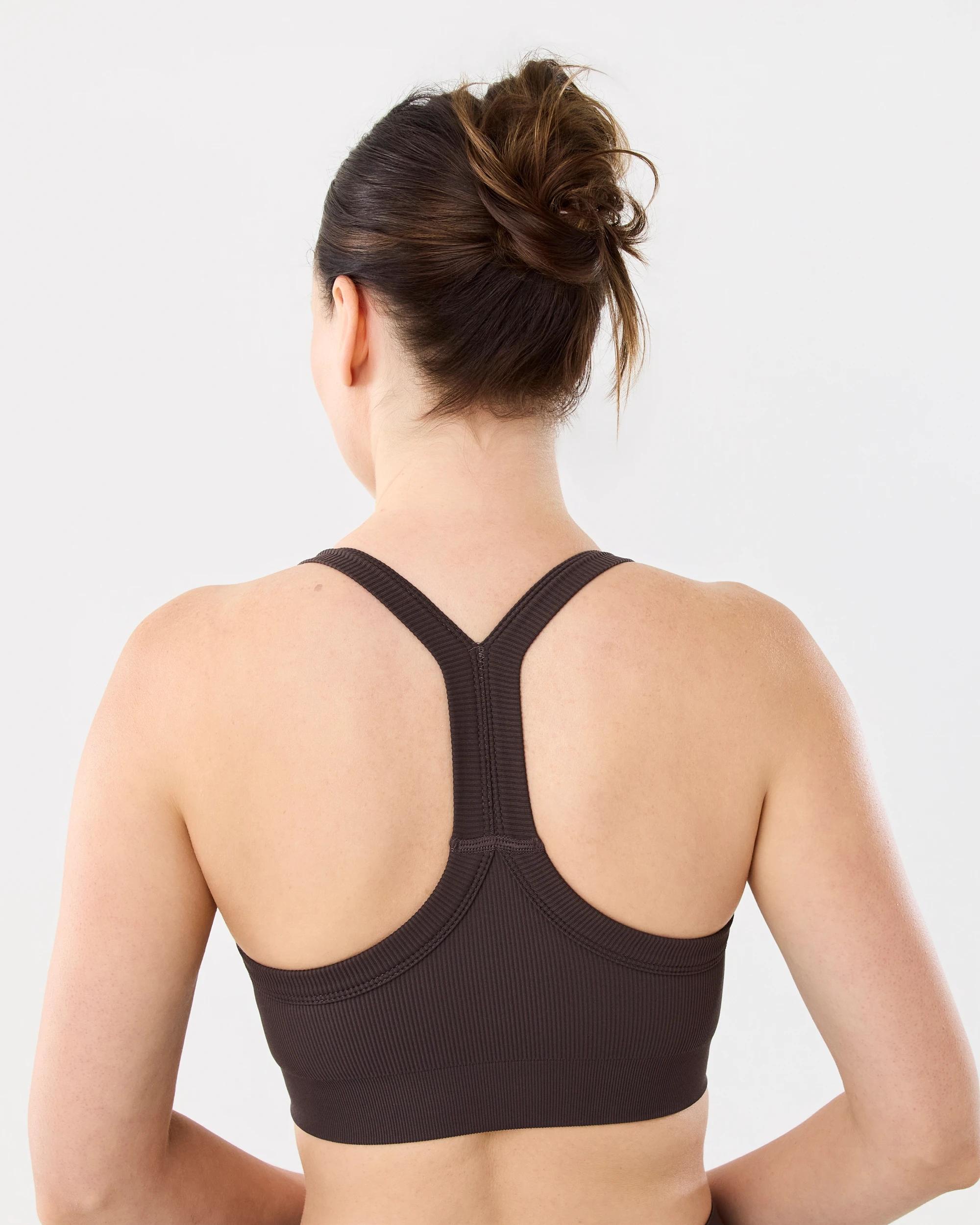 3 Active Womens Seamfree Support Crop Top Espresso, 3 of 7
