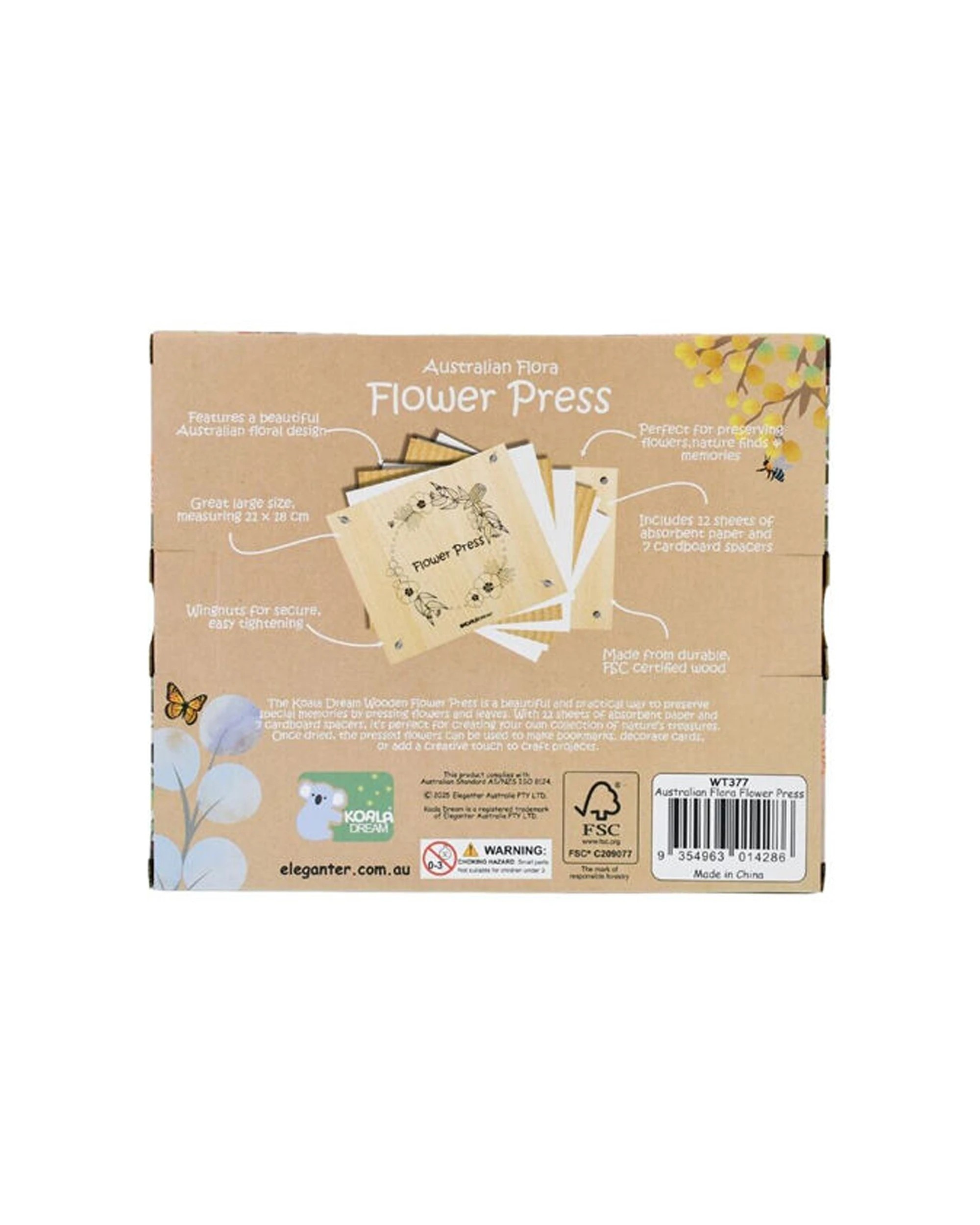 6 Kaper Kidz Australian Flora Flower Press Craft Kit Creativity Kids Activity - Natural, 6 of 7