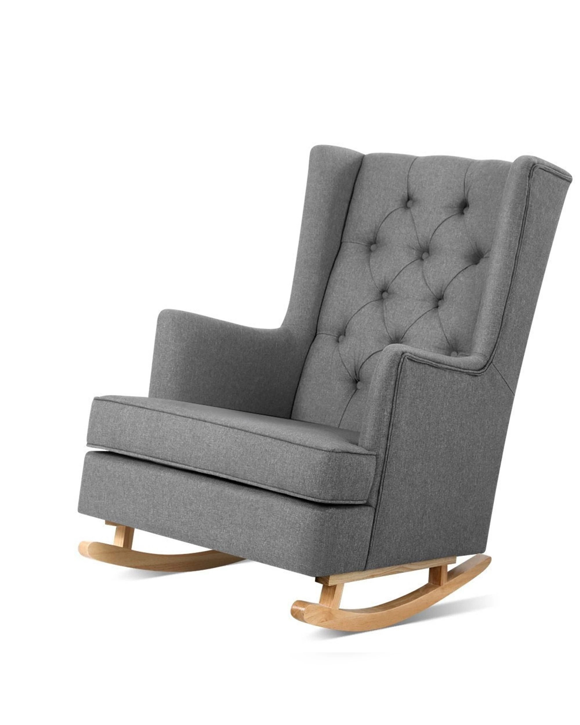 1 Artiss Rocking Chair Armchair Linen Fabric
 - Grey, 1 of 3