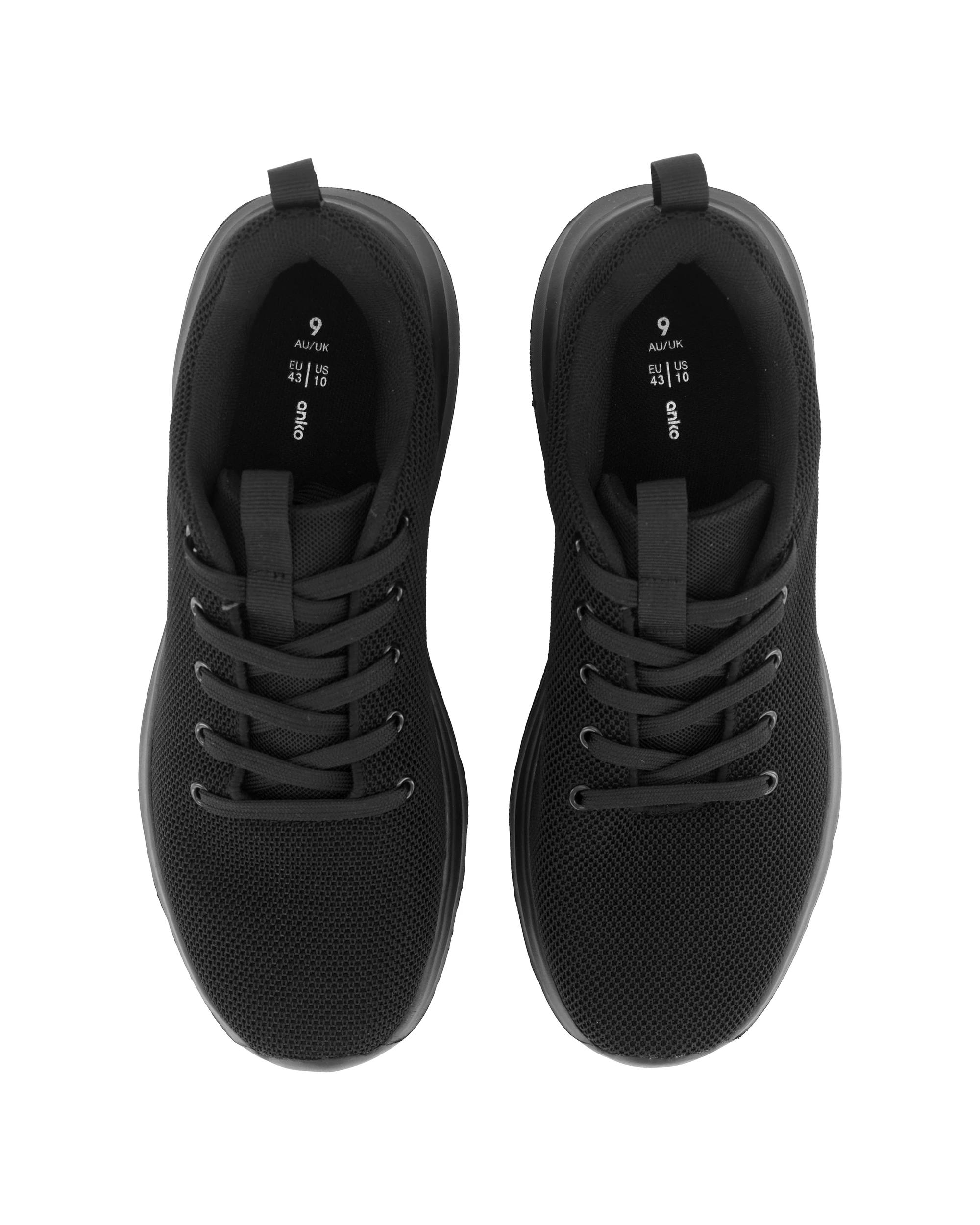 3 Lace Up Mesh Sneakers Black, 3 of 5