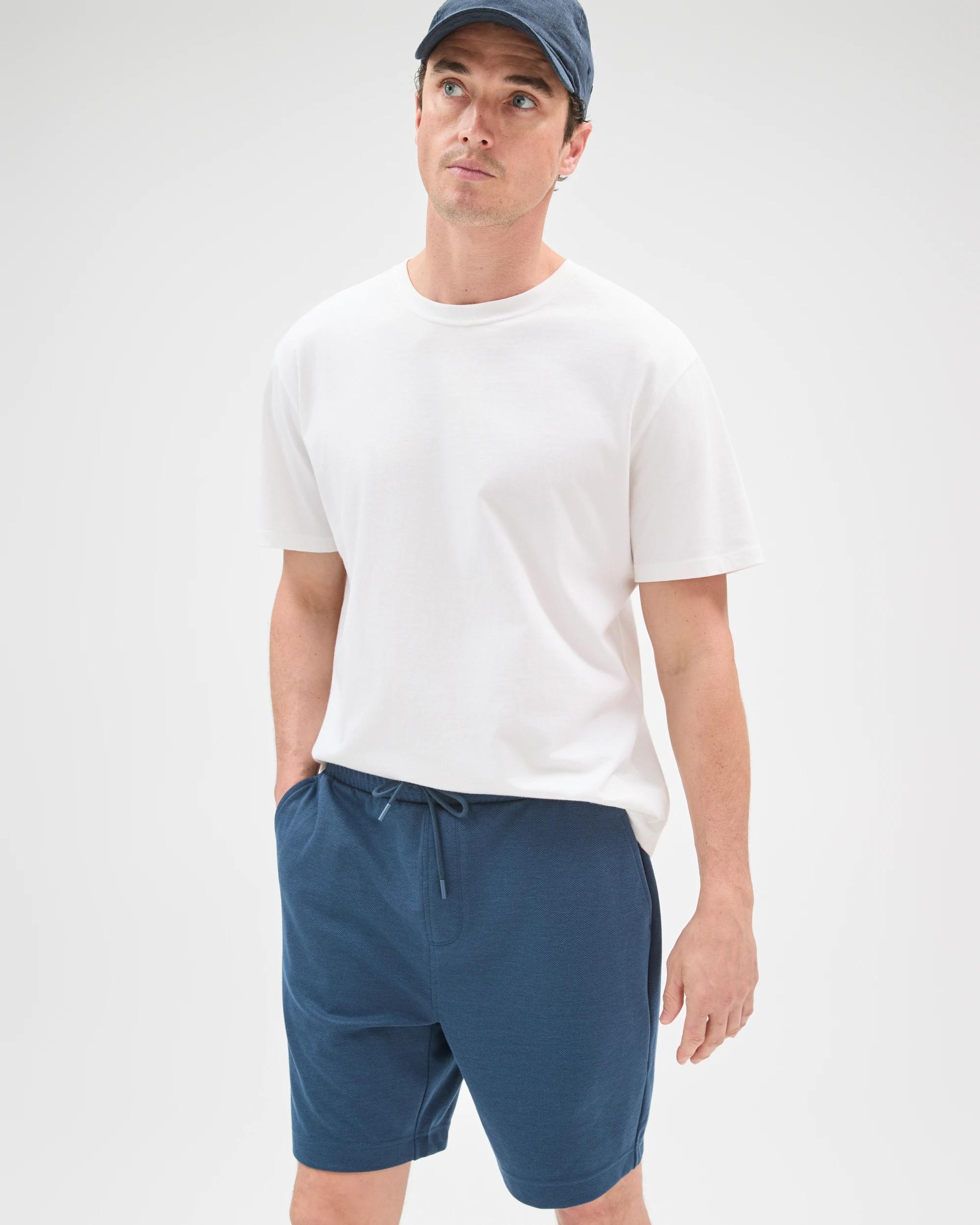 1 Target Man Textured Fleece Shorts DARK BLUE, 1 of 6
