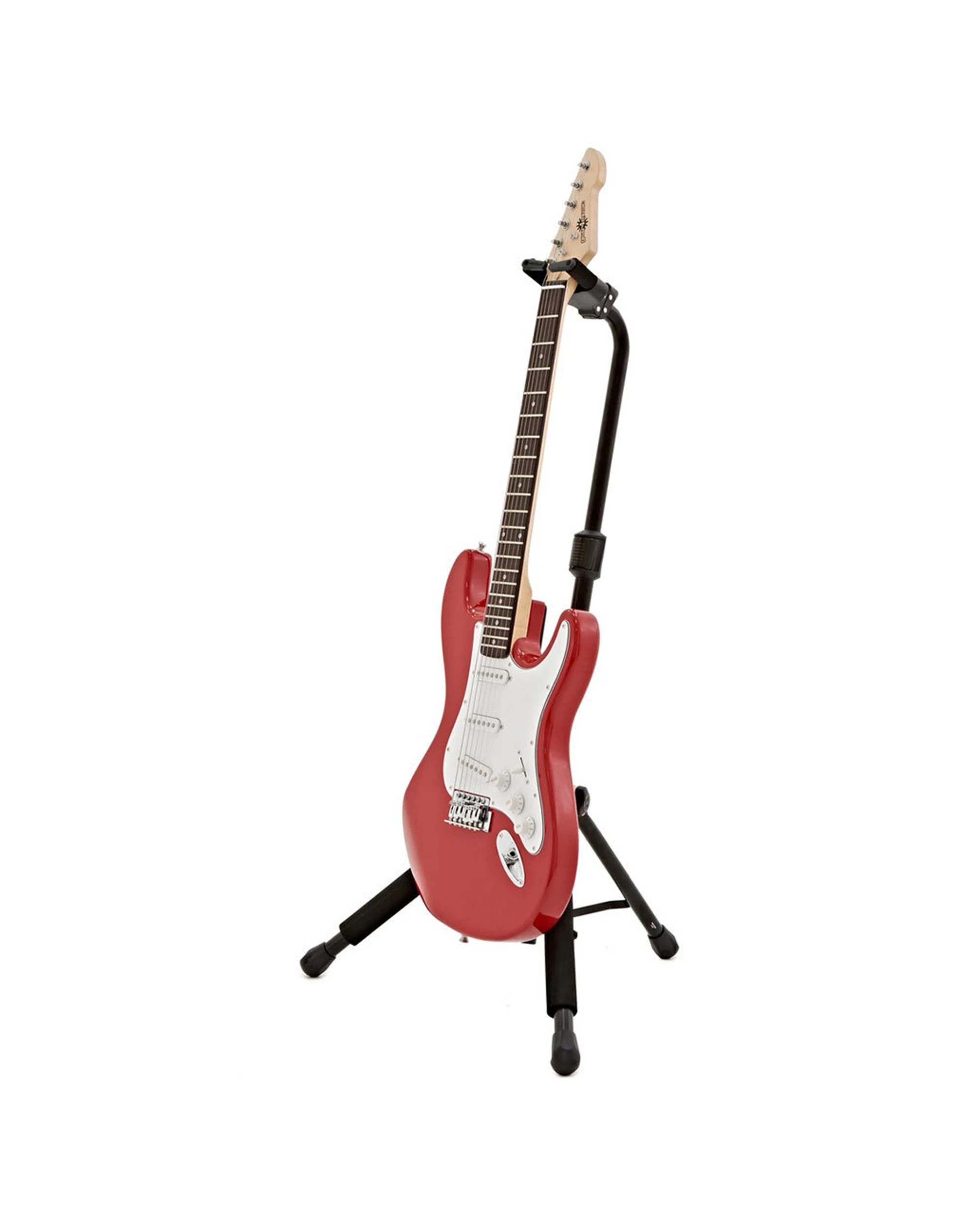 2 Hercules Auto Grip Acoustic & Electric Bass Guitar Stand Holder With Neck Adjustment - Black, 2 of 7