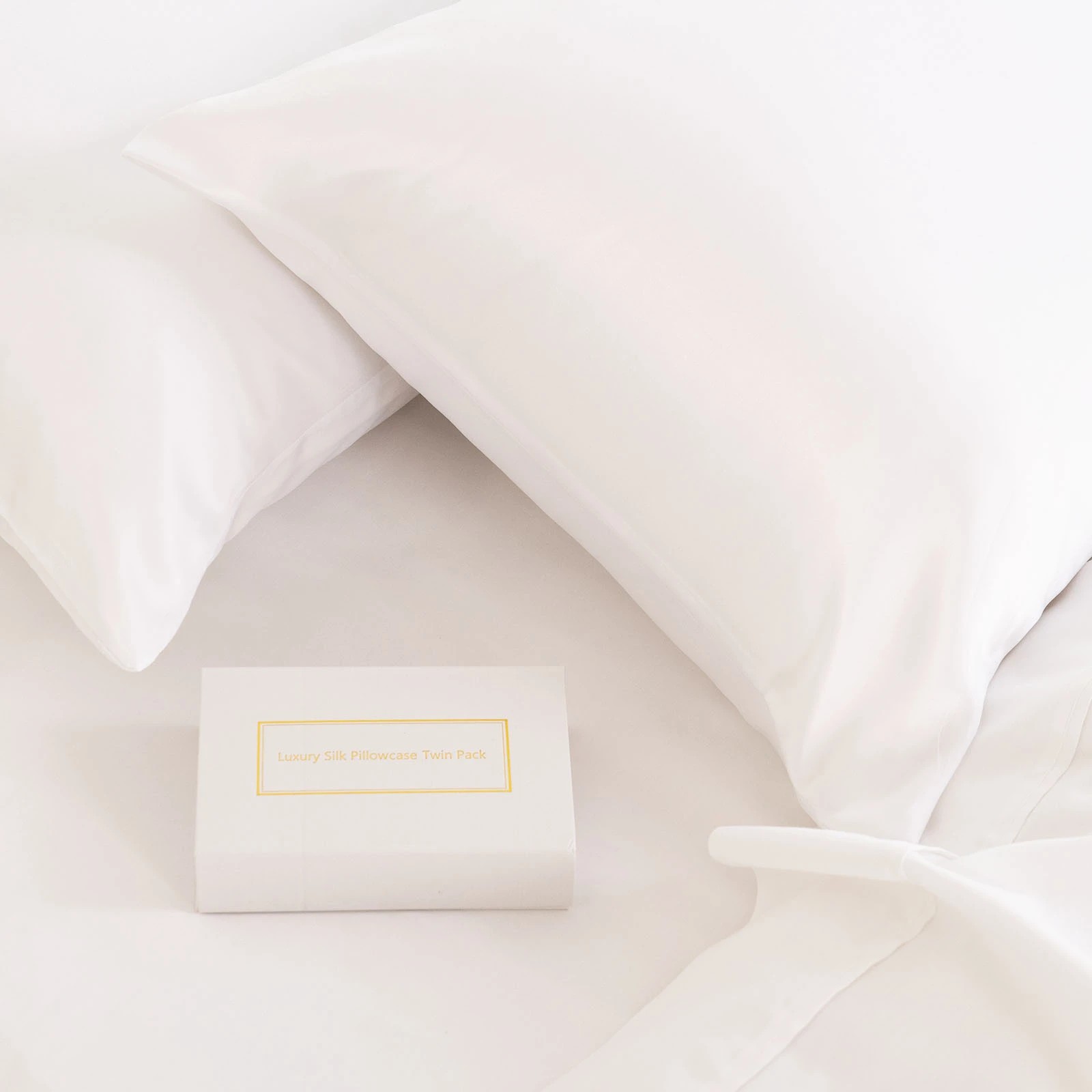 5 Royal Comfort Mulberry Silk Hypoallergenic Pillowcase Twin Pack - White, 5 of 10