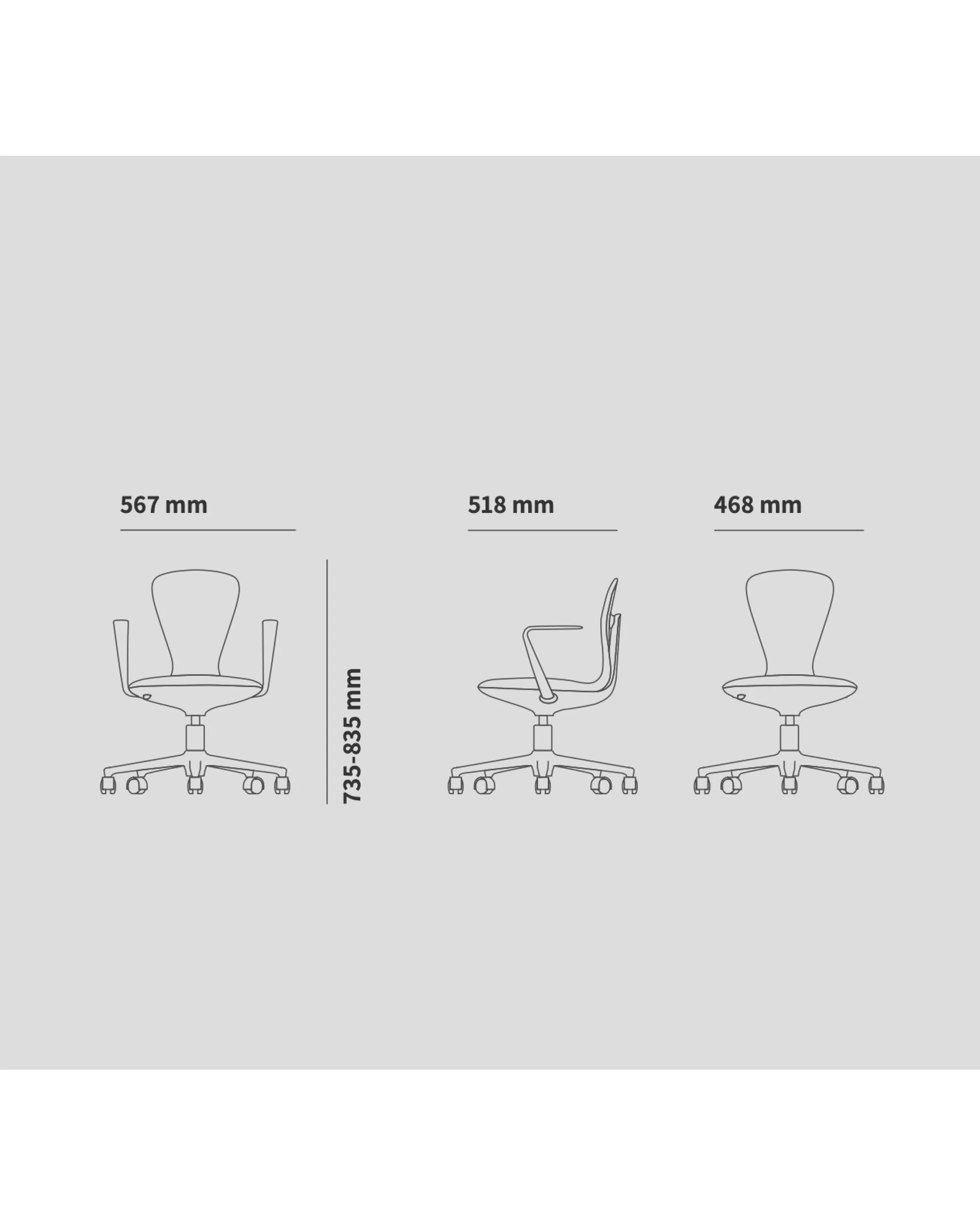 2 BR Home Joyin Tail Ergonomic Chair in Whale, 2 of 5