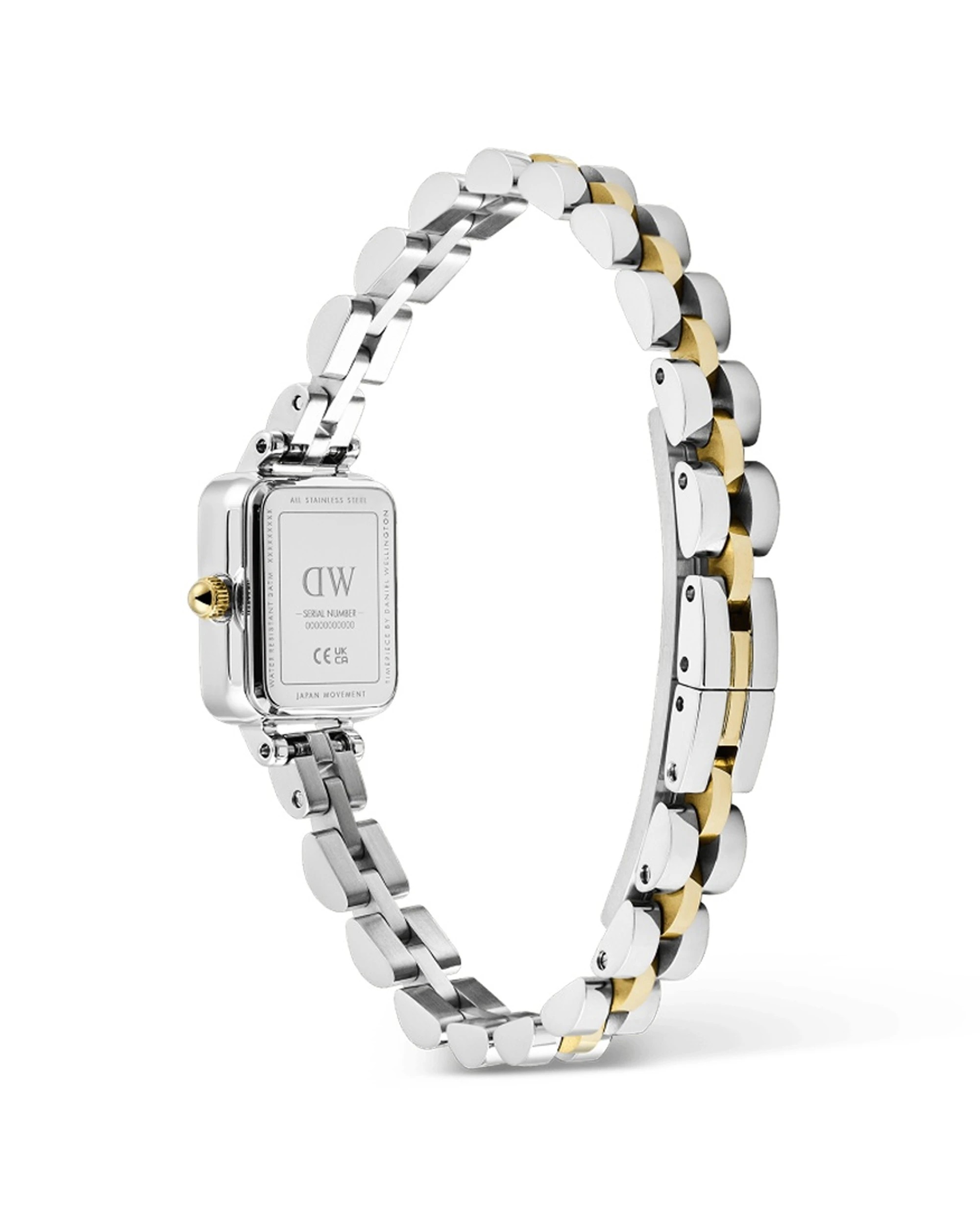 5 Daniel Wellington Quadro Mini Arch 3-Link Two-Tone Gold Silver Watch 15.4x18.2mm, 5 of 6