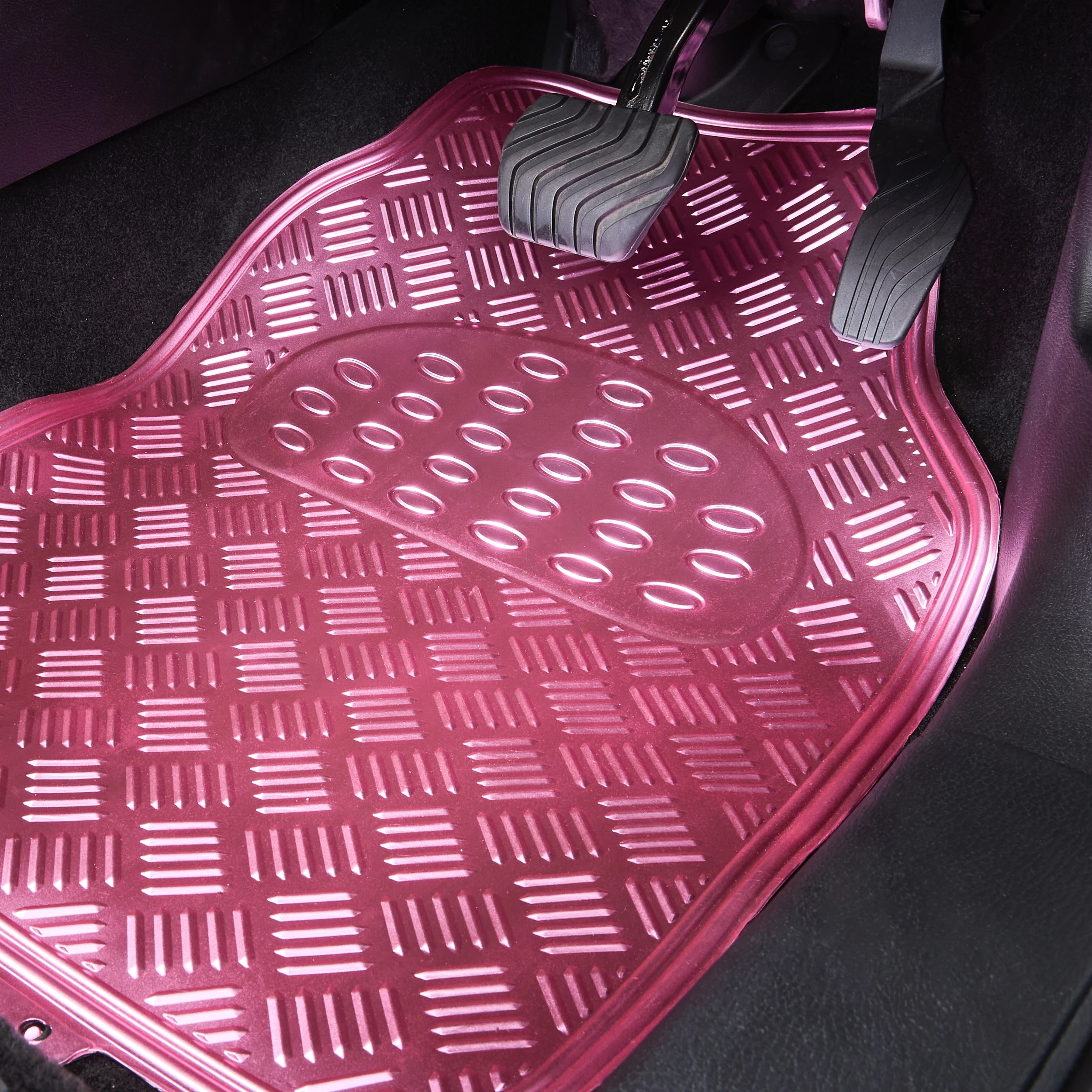 1 4 Pack Metallic Floor Mats - Pink, 1 of 9