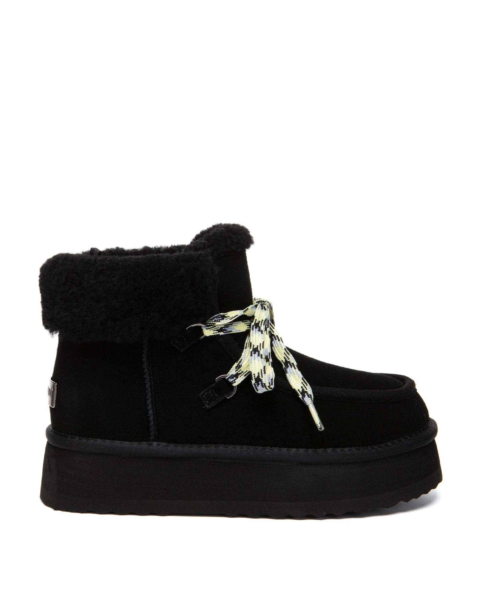1 Everau Womens Honour Platform Boots BLACK, 1 of 5