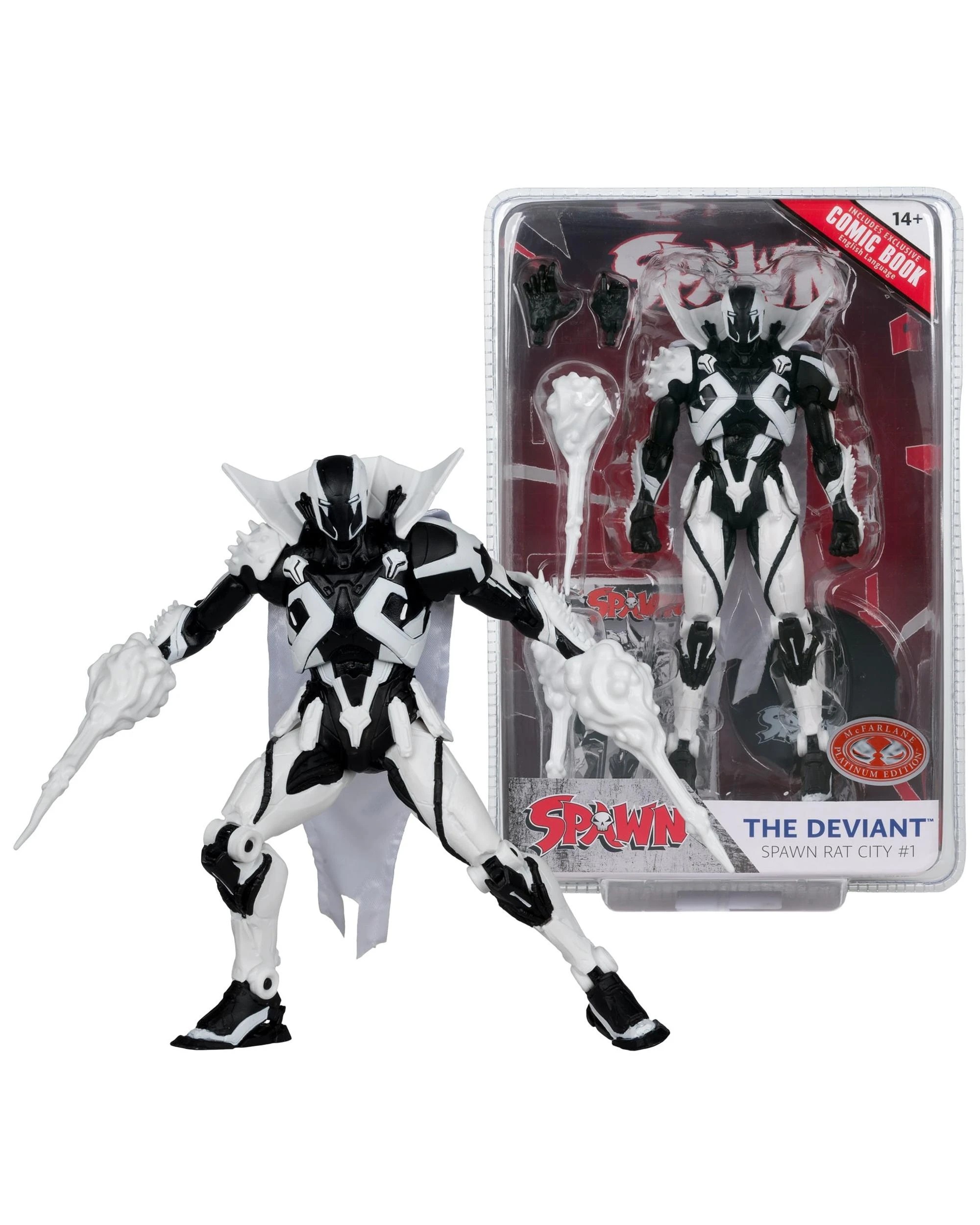 1 McFarlane Spawn The Deviant Rat City Red Platinum Edition 7 inch Action Figure, 1 of 9