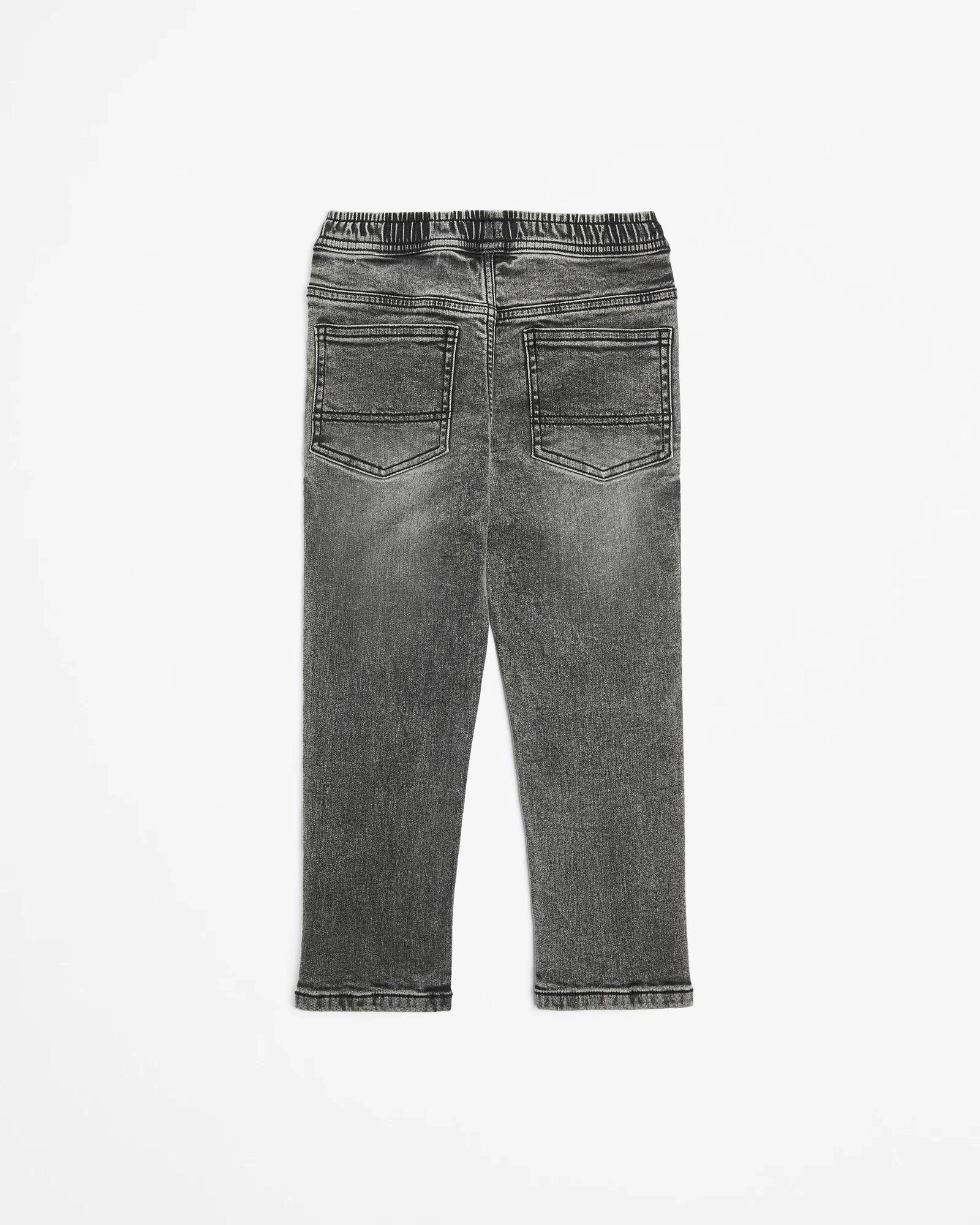 3 Target Straight Pull On Denim Jeans GREY, 3 of 3