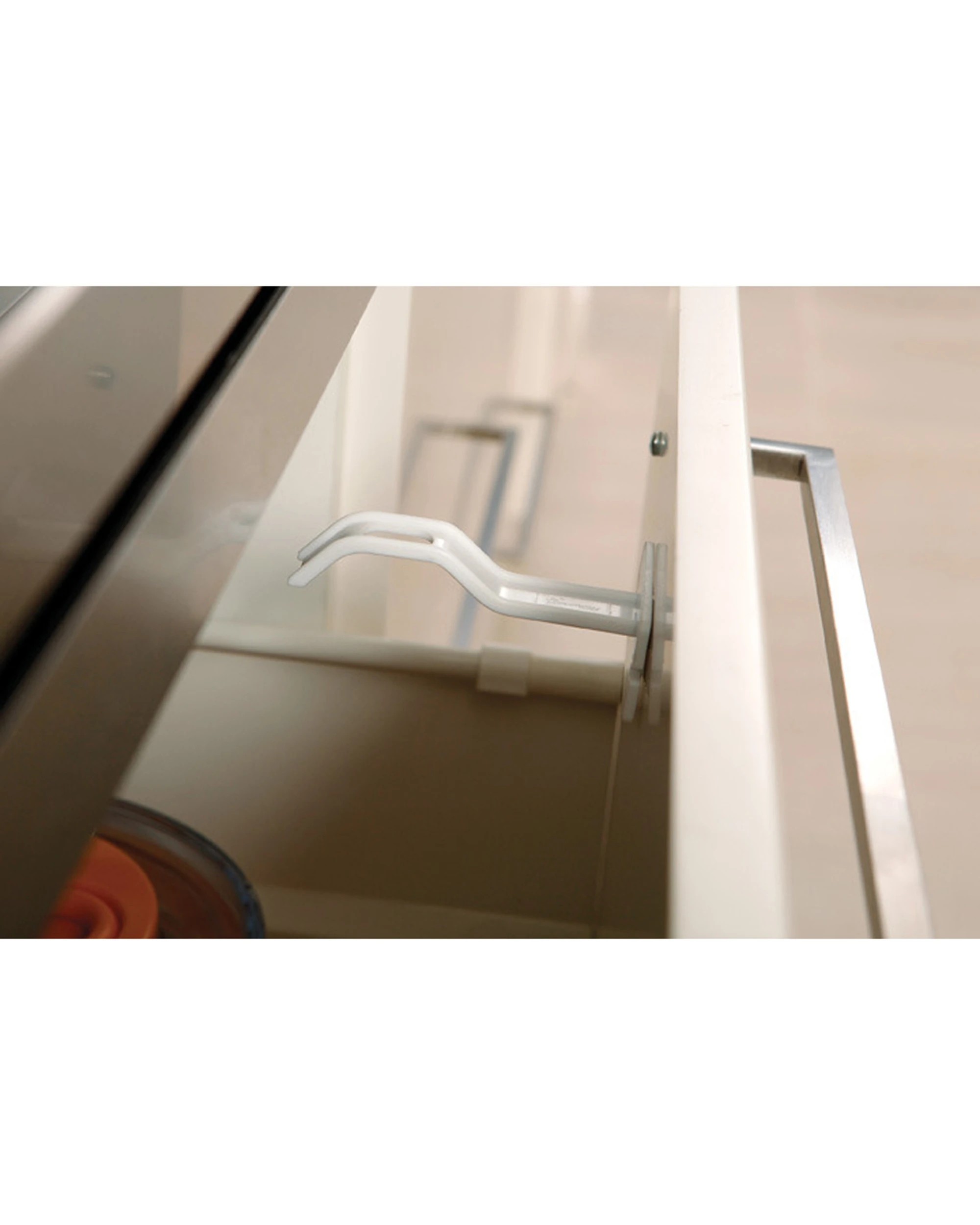 2 Dreambaby 2pc 10cm Dual Action Adhesive Double Lock For Drawers - White, 2 of 3