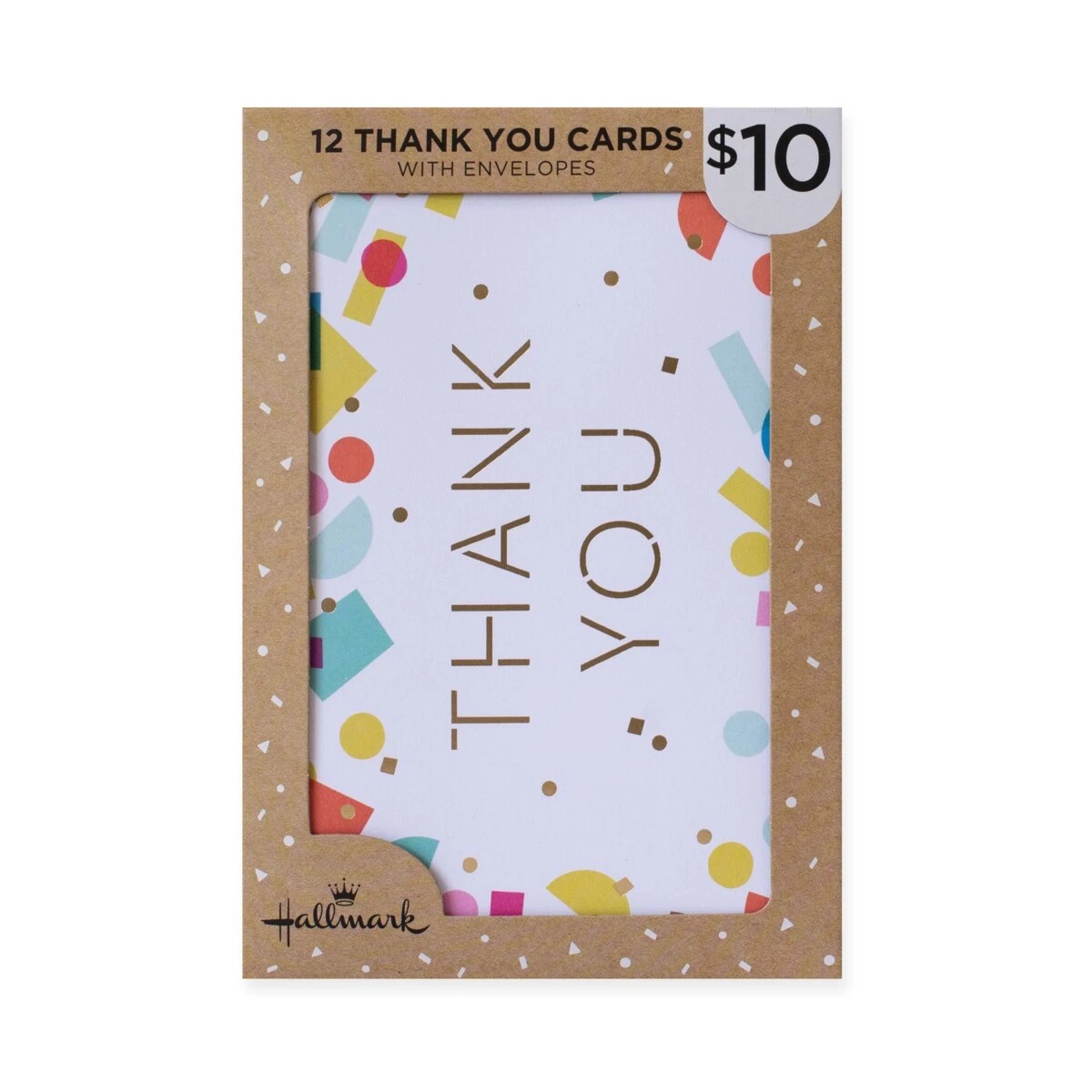 1 12 Pack Hallmark Thank You Cards - Colours & Shapes, 1 of 4