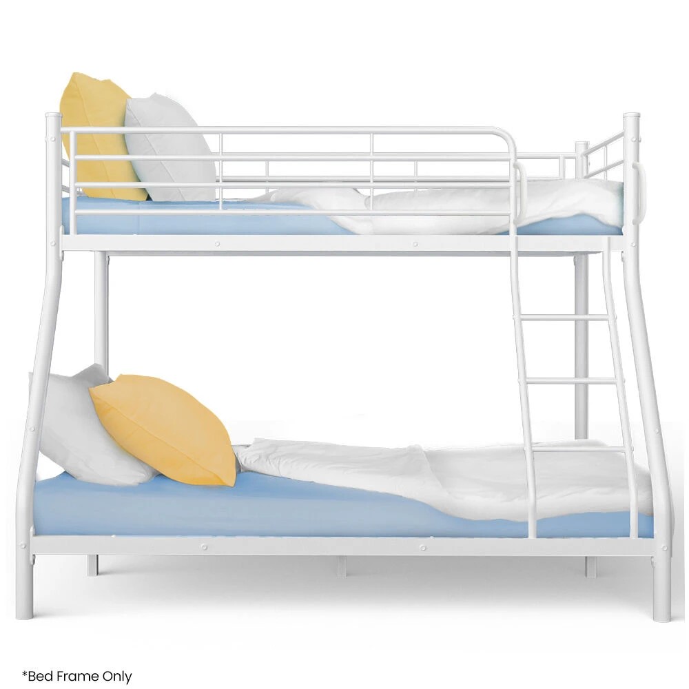 1 Kingston Slumber Single Over Double Bunk Bed Frame - White, 1 of 1