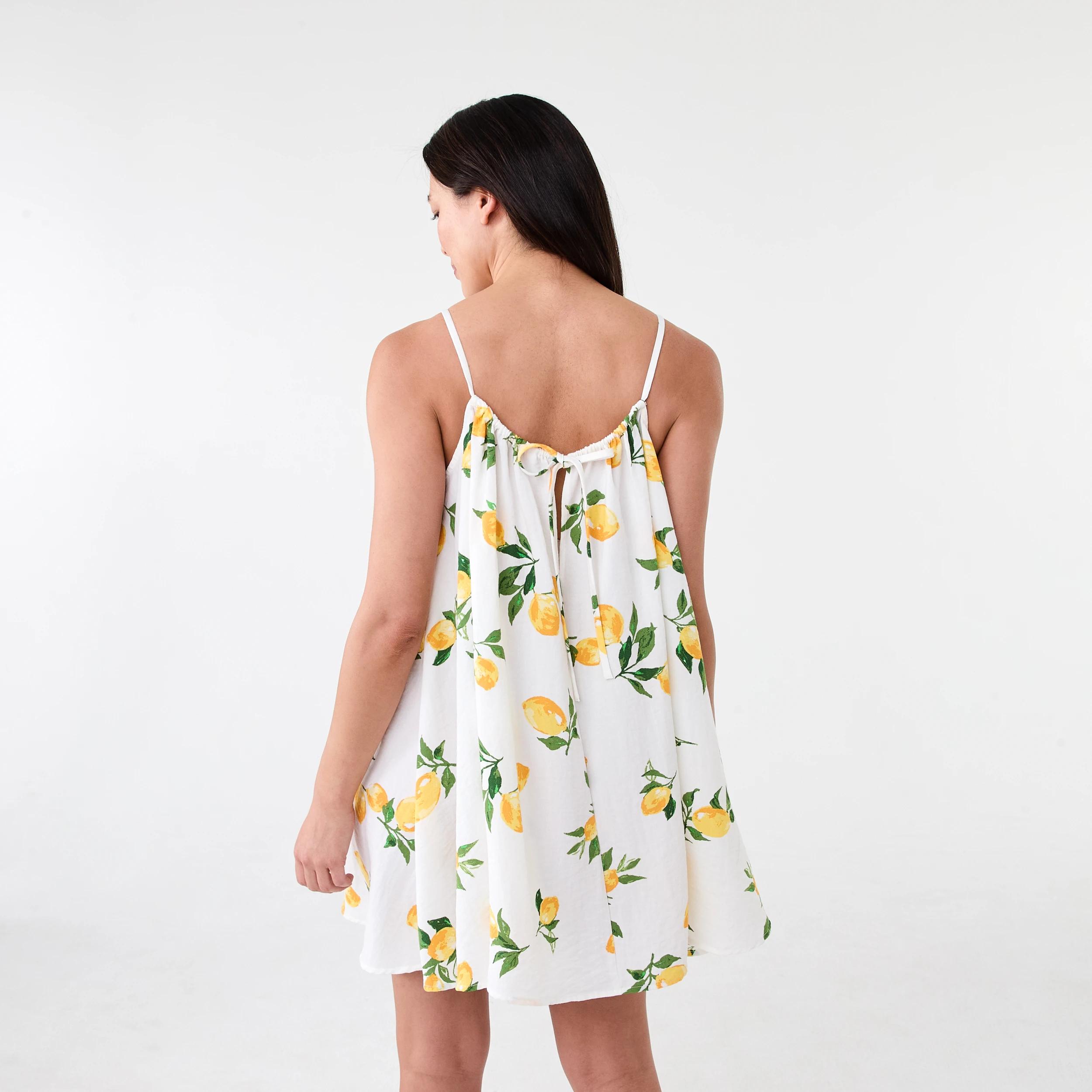 3 Sleeveless Textured Mini Dress Lemons, 3 of 7