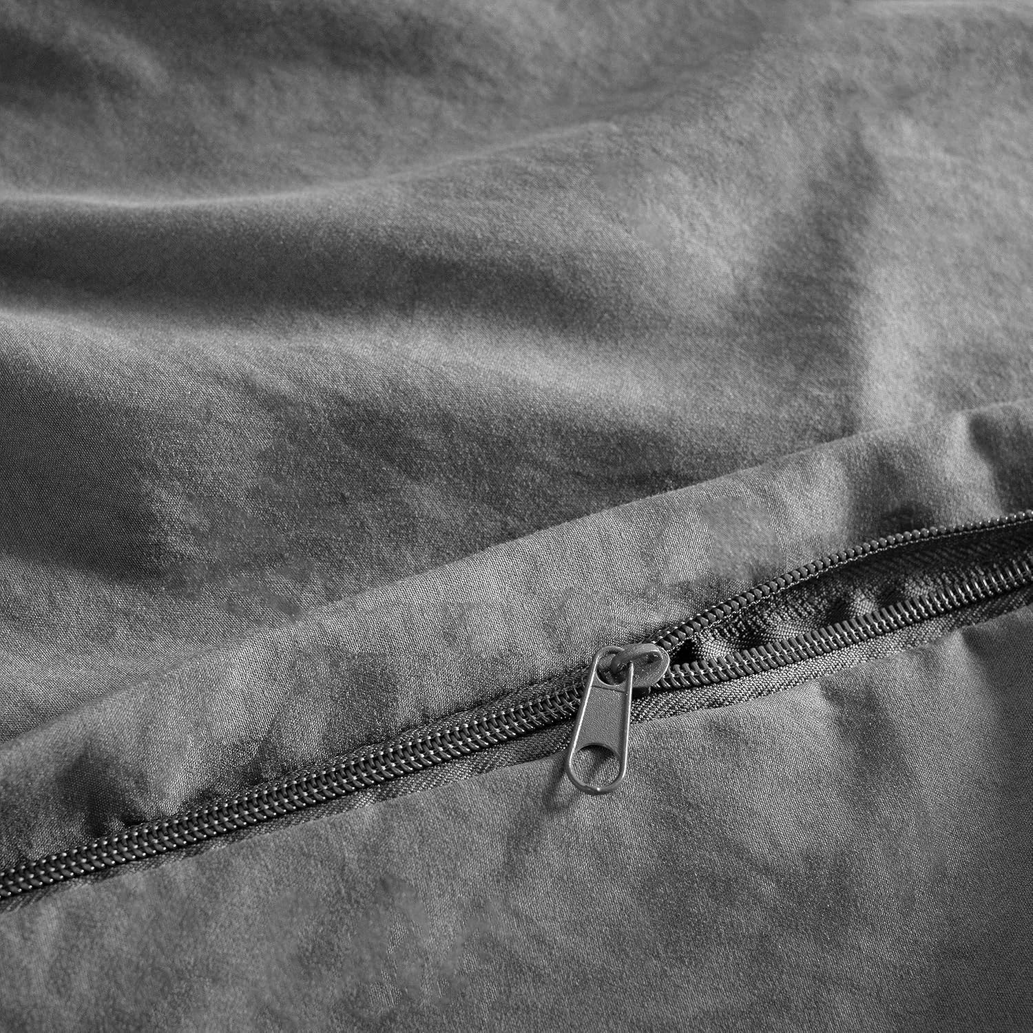 3 CleverPolly 100% Vintage Washed Microfibre Quilt Cover Set - Single Bed - Grey, 3 of 6