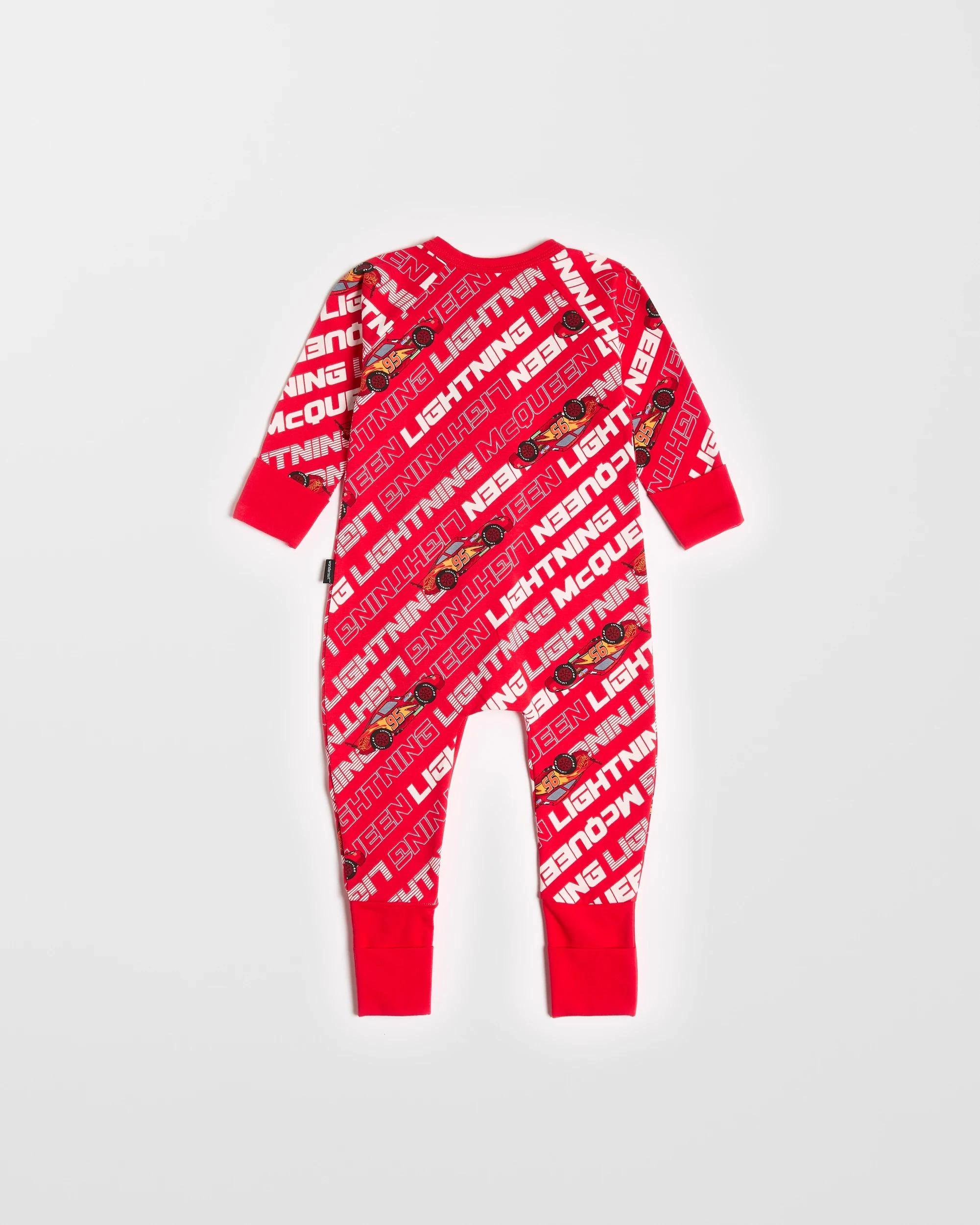3 Bonds Baby Disney Zippy Wondersuit Coverall - Disney Pixar Cars - Lightning McQueen - I Am Speed RED - DISNEY PIXAR CARS - LIGHTNING MCQUEEN - I AM SPEED, 3 of 4
