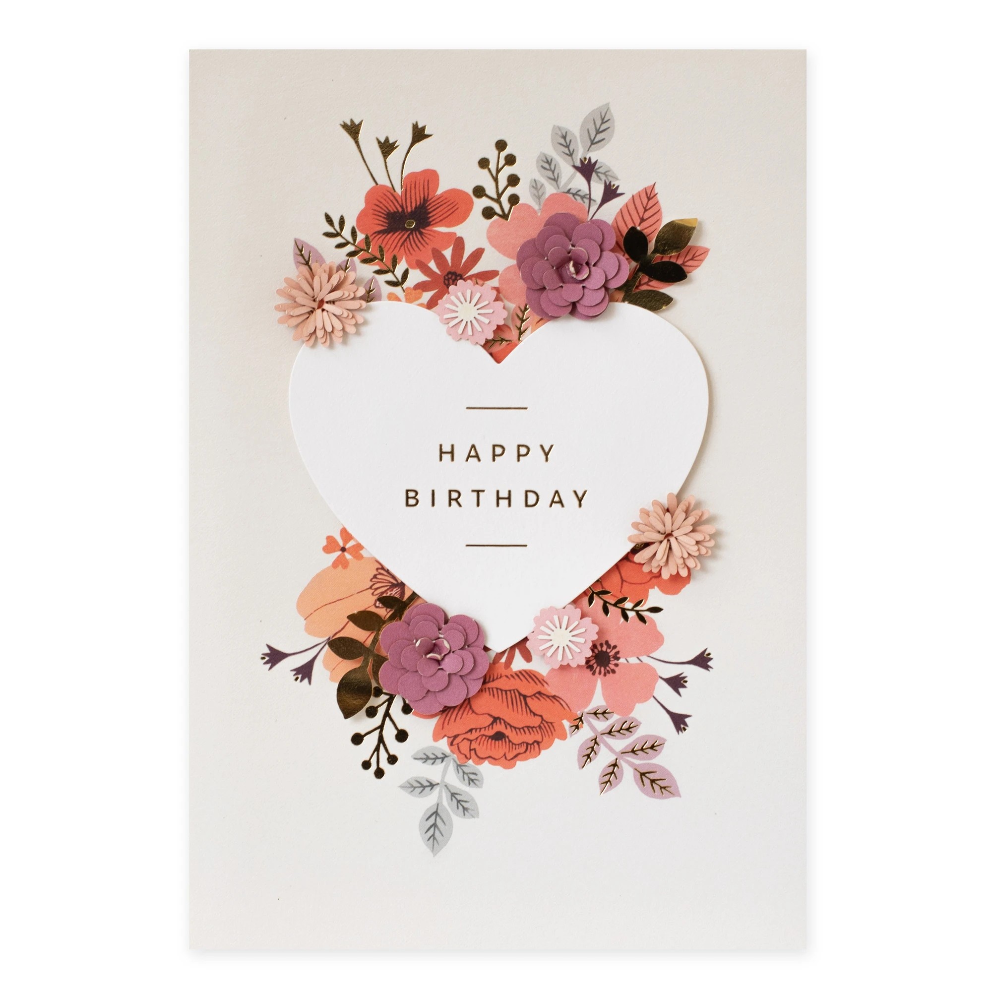 3 Hallmark Signature Birthday Card - Floral Heart, 3 of 3