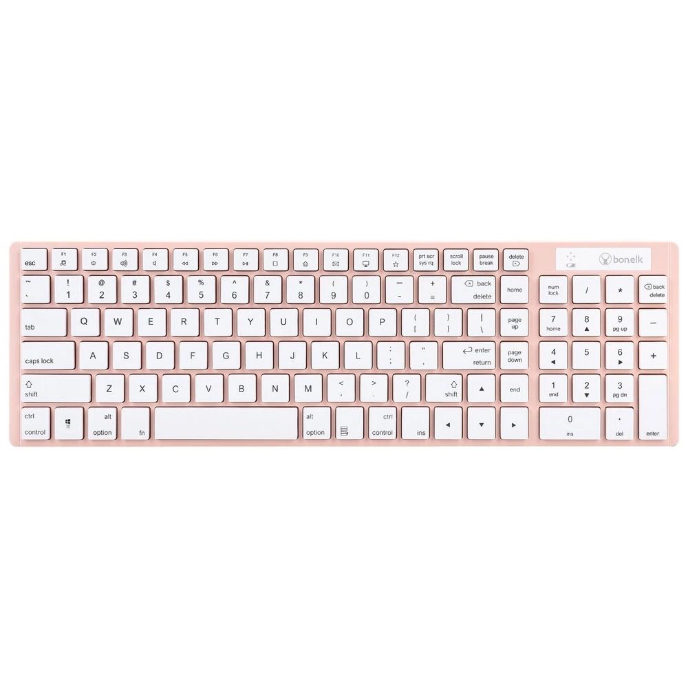 2 Bonelk KM-322 Slim Wireless Keyboard & Mouse Combo Pink, 2 of 4