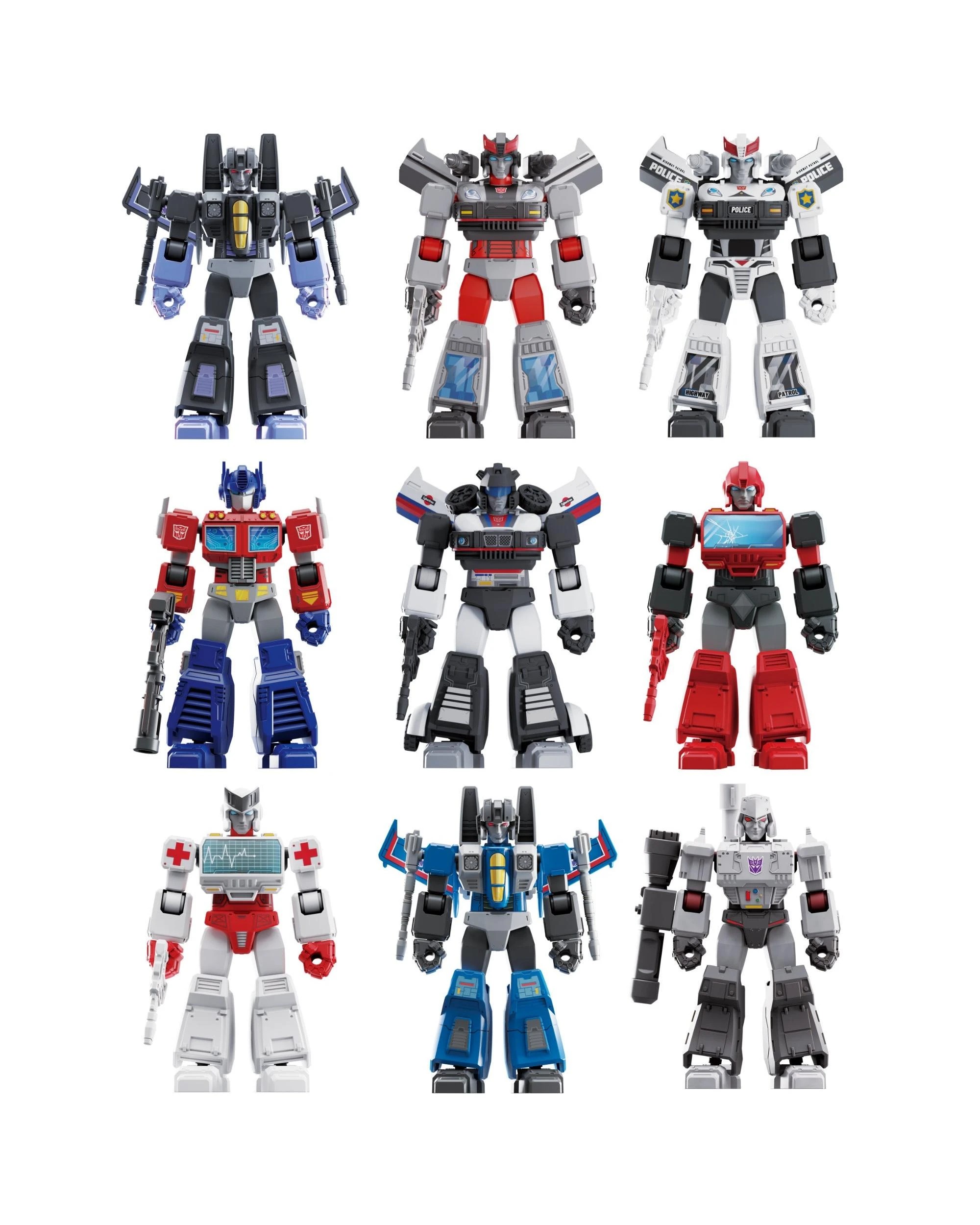3 Blokees Transformers Galaxy Version 01 Roll Out Model Kit Blind Box - Set of 9, 3 of 4