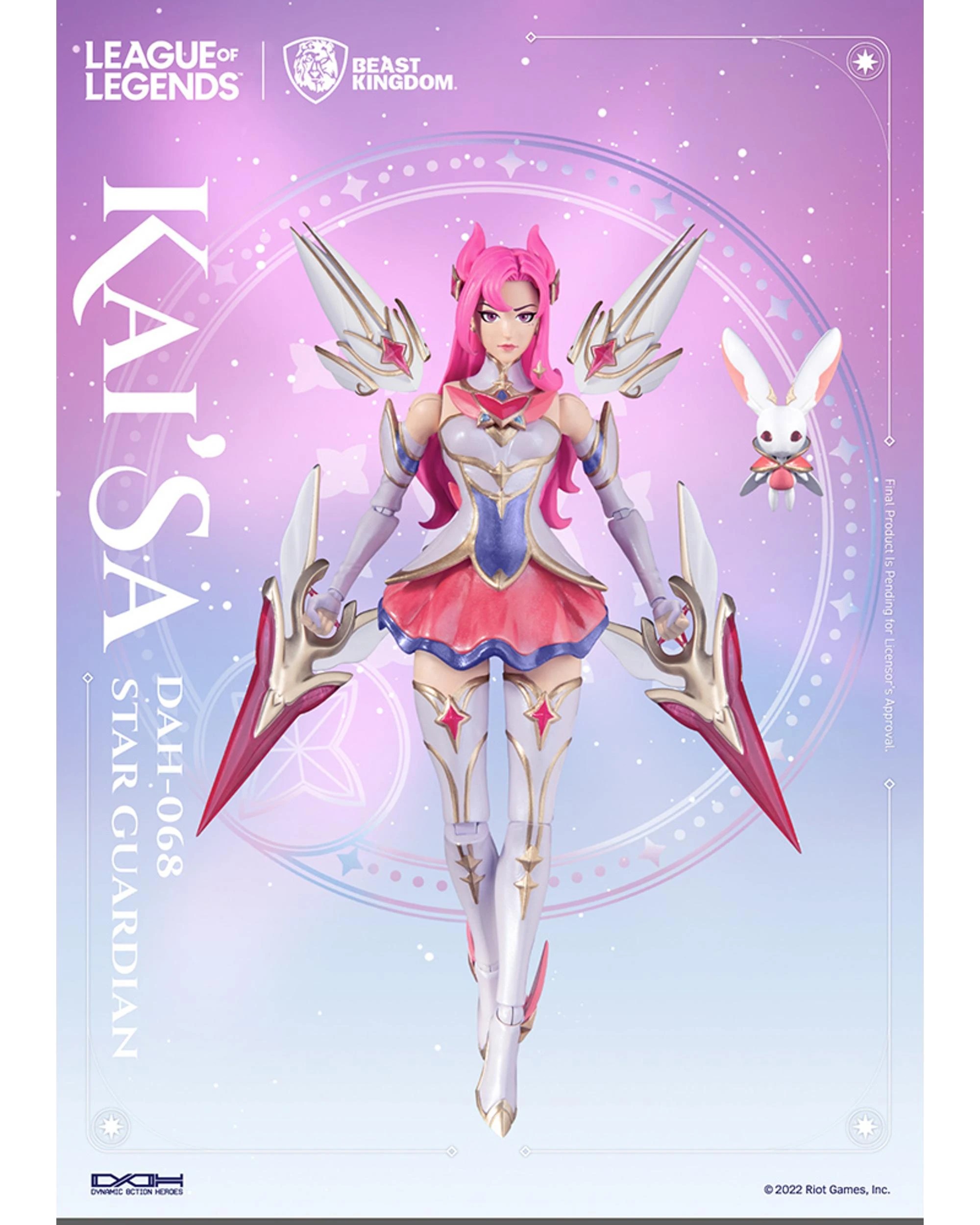 1 Beast Kingdom: Dynamic Action Heroes League of Legends Star Guardian Kai'Sa 7 inch Figure, 1 of 7