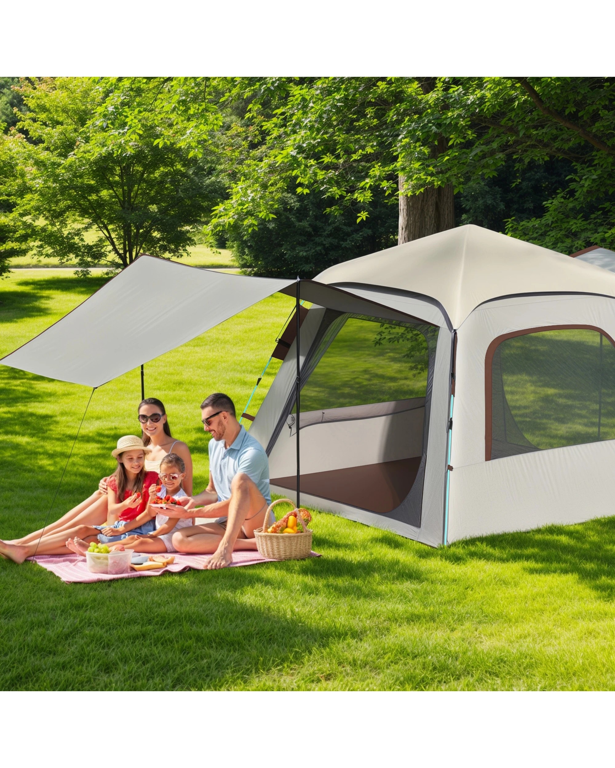 2 Advwin Pop-Up Camping Tent 4-5 Person Portable Outdoor, 2 of 8
