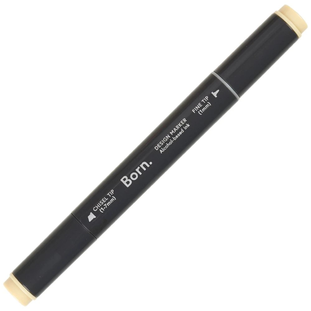 4 Born Professional Dual-Tip Artist Marker Milk Tea E187, 4 of 4