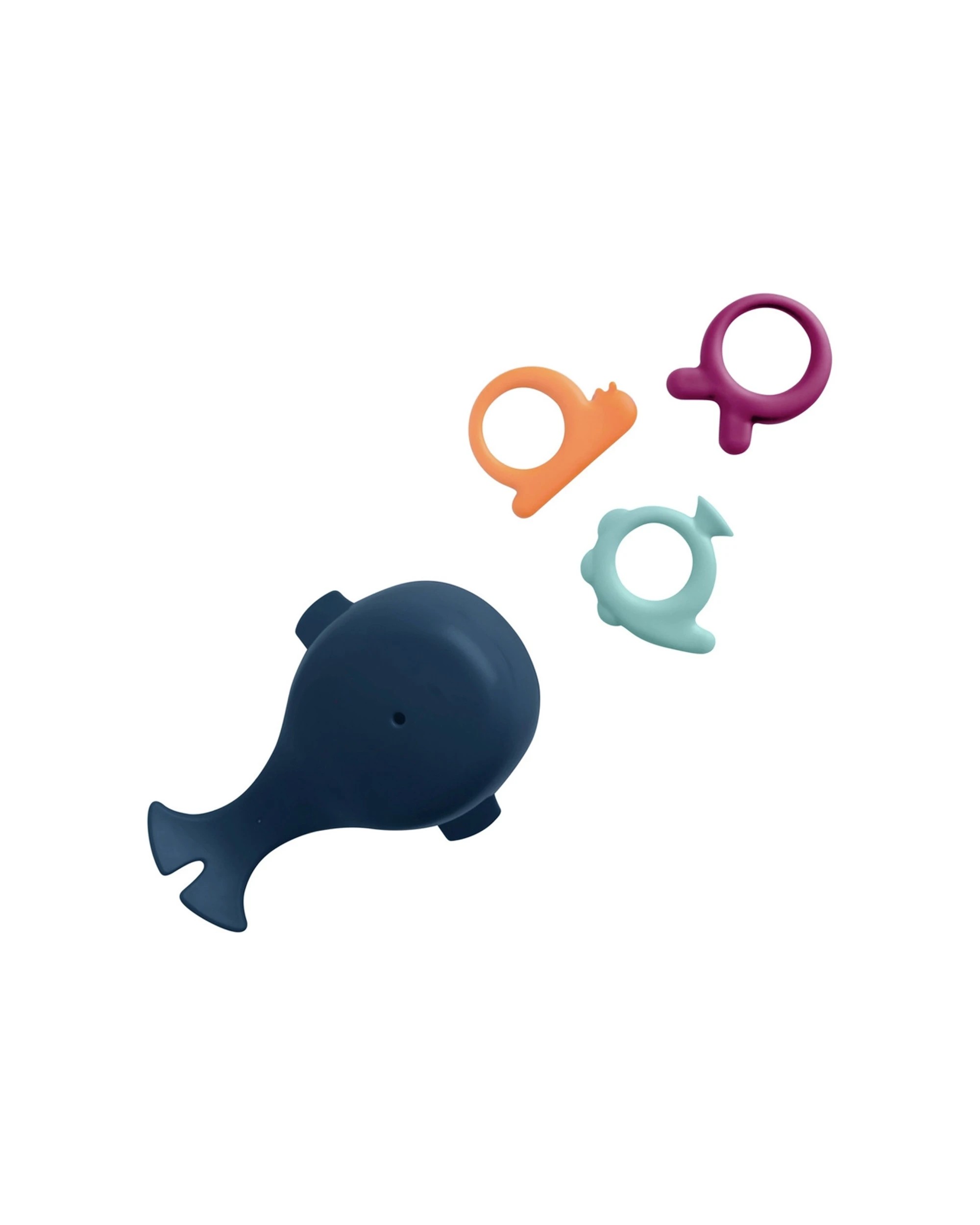3 Boon 4pc Chomp Hungry Whale Bath Toy Kids - Blue, 3 of 3