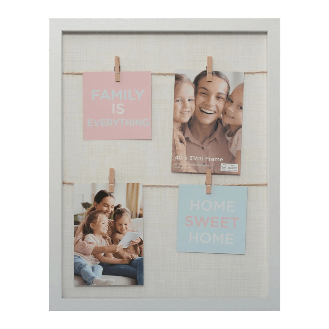 1 Coco 4 Peg Collage Frame White, 1 of 3