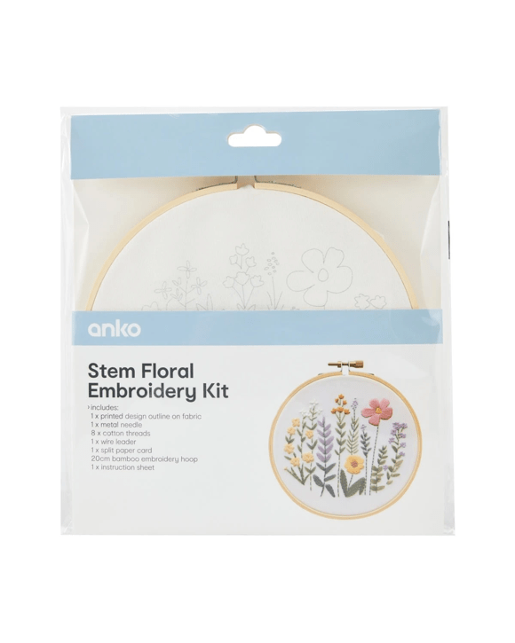 Stem Floral Embroidery Kit