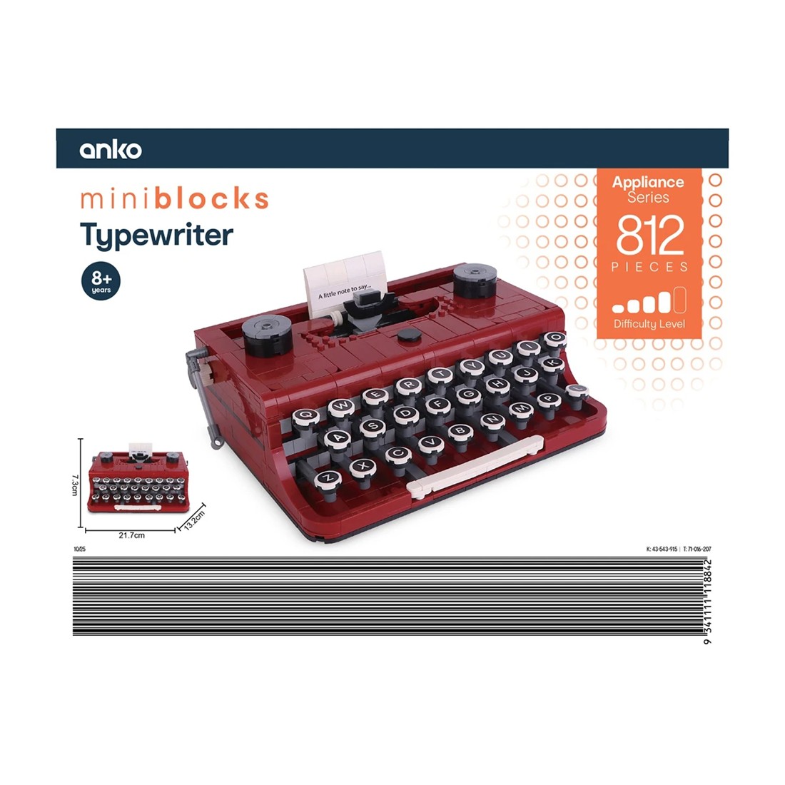 3 812 Pieces Mini Blocks Appliance Series: Typewriter, 3 of 3