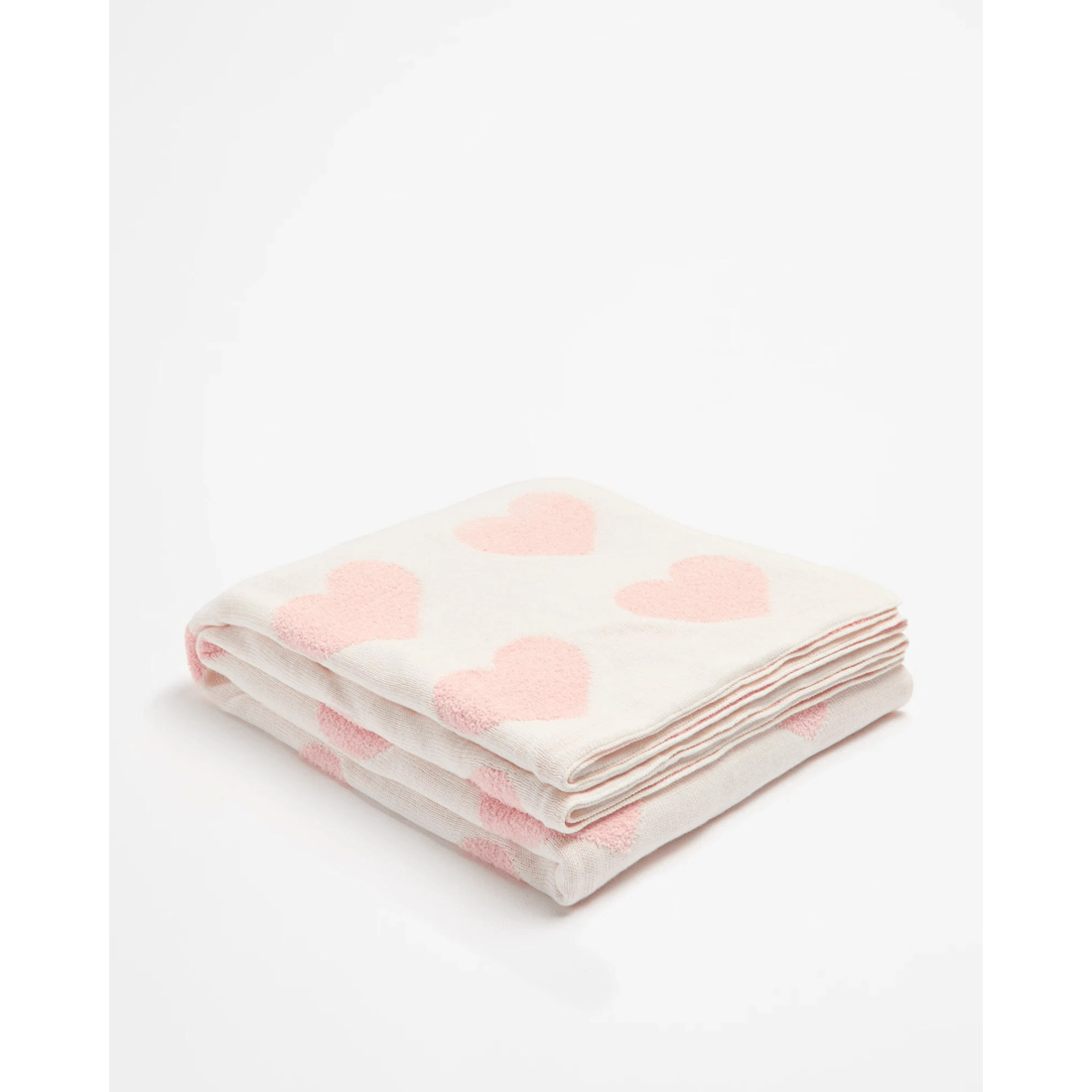 1 Target Lily Hearts Knitted Throw - Pink, 1 of 3