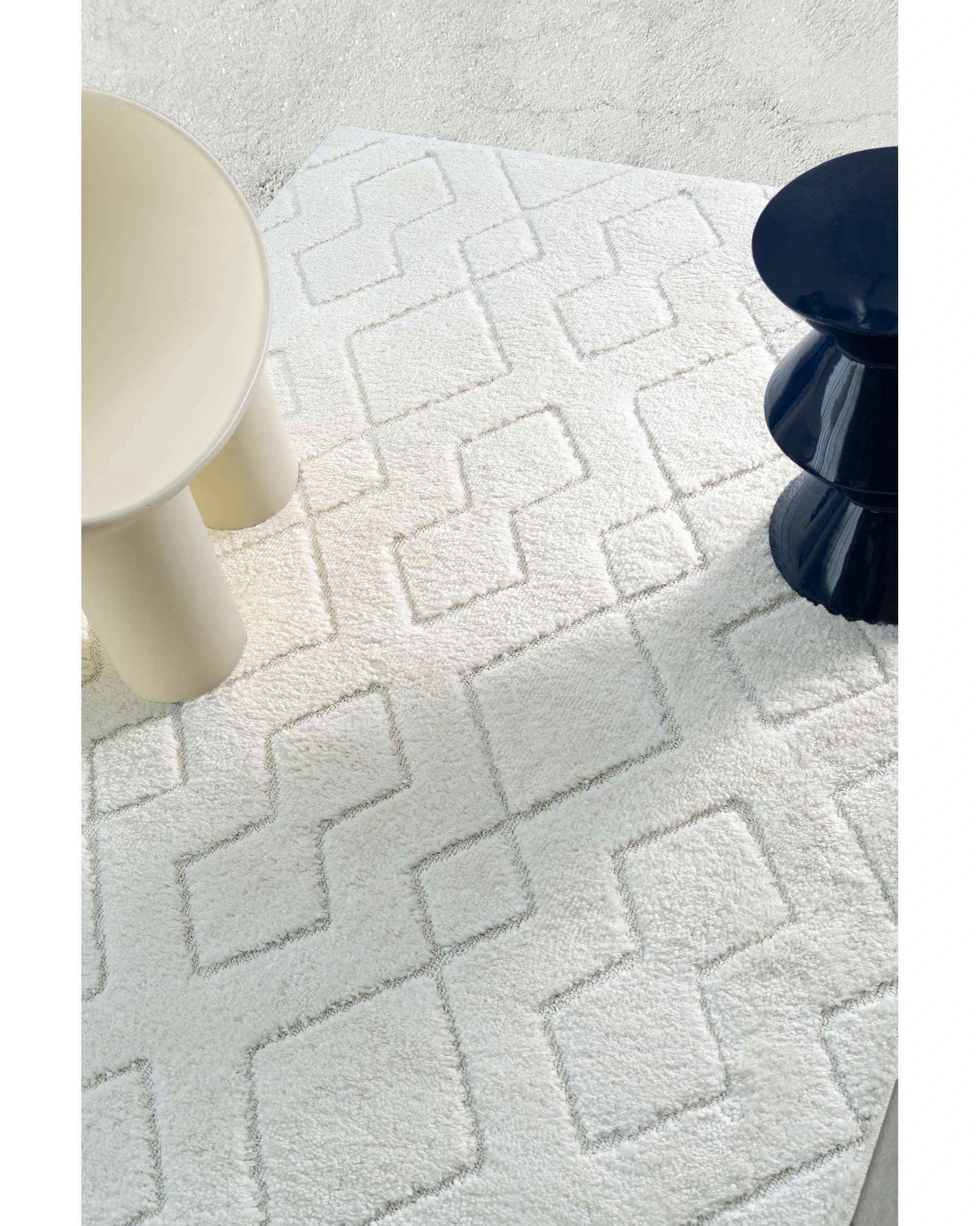 3 Loopsie Albo Diamond Rug-330cm x 240cm - White, 3 of 9