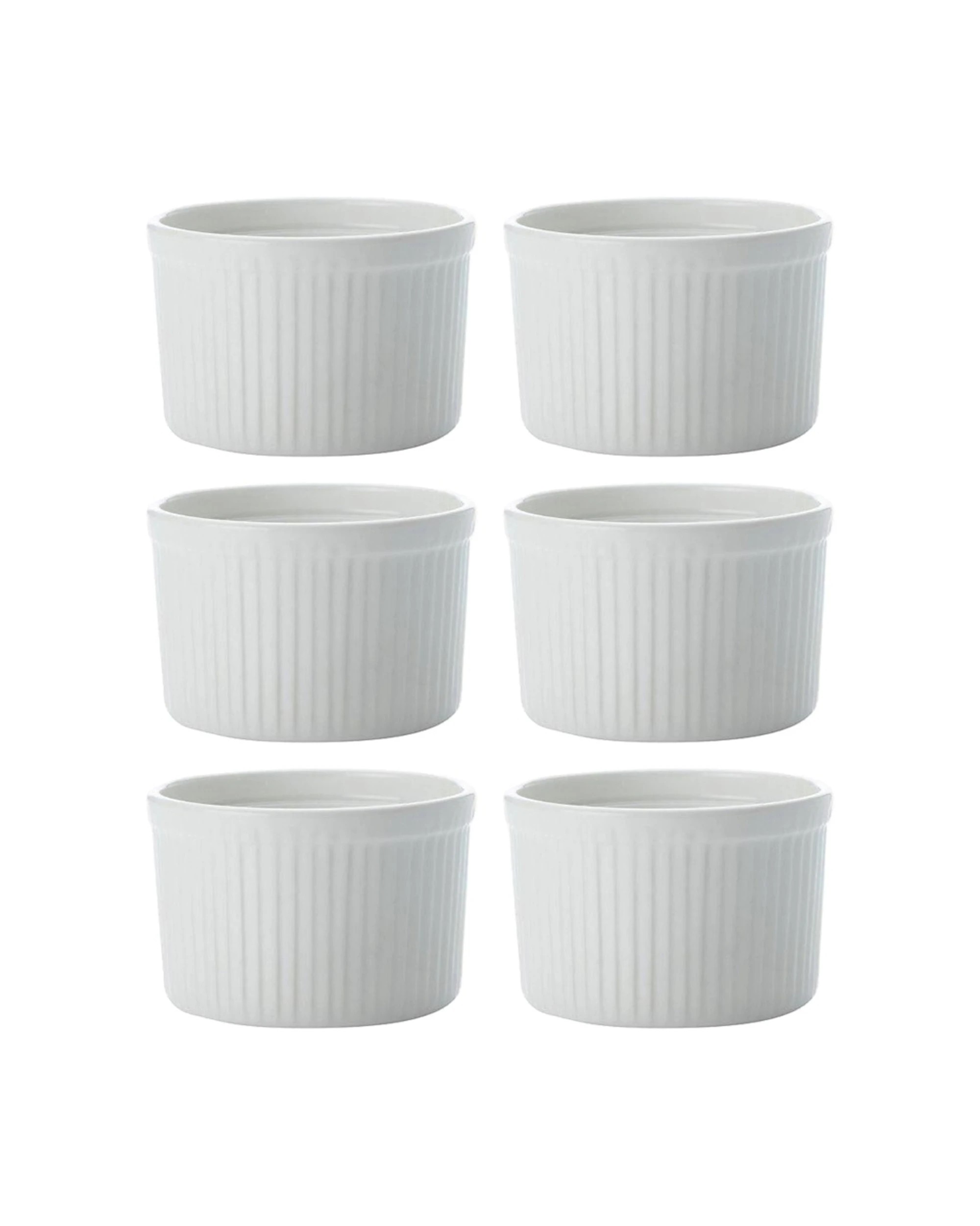 1 Maxwell & Williams 6PK White Basics Ramekin 10x7cm Set - White, 1 of 4