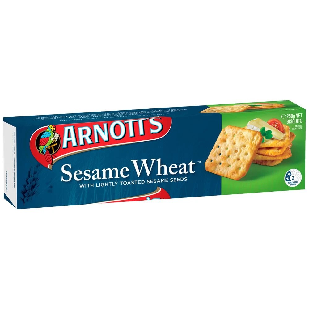 1 Arnott's Sesame Wheat Crackers 250g, 1 of 4