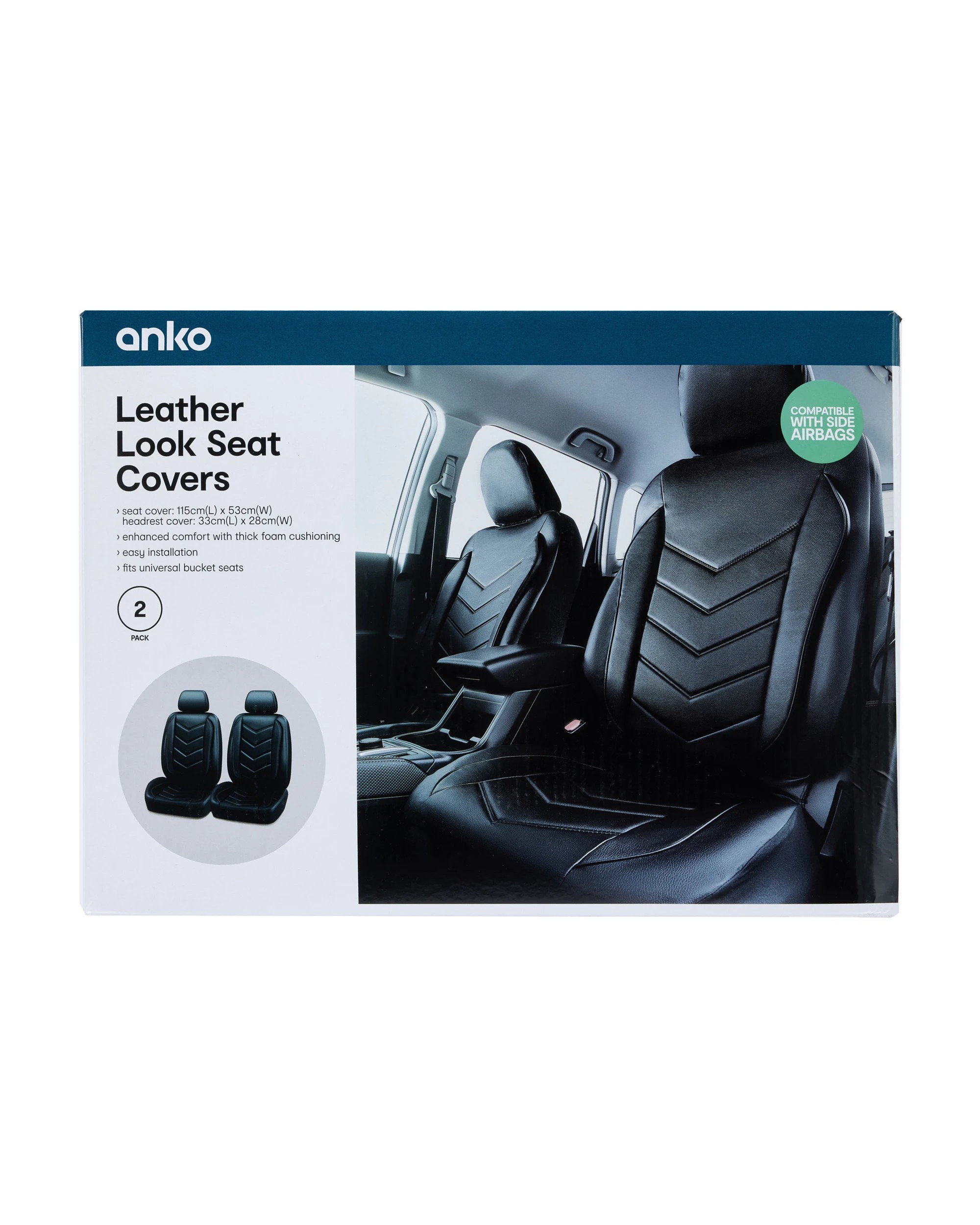 7 2 Pack Leather Look Seat Covers, 7 of 7