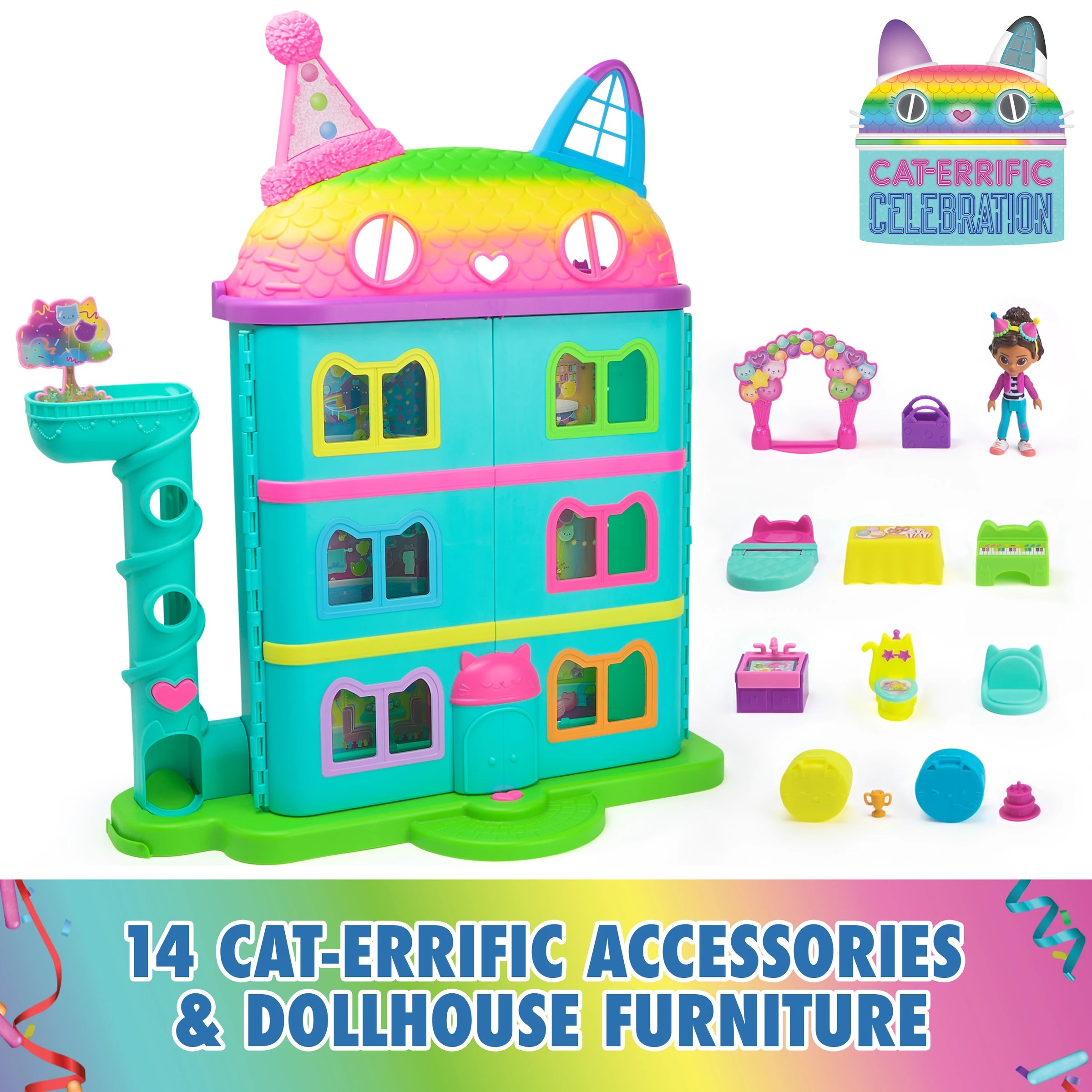 3 Gabby's Dollhouse Purrfect Dollhouse Celebration, 3 of 11