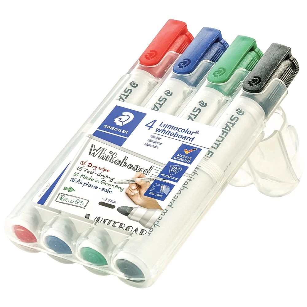 7 Staedtler Lumocolor Whiteboard Markers Bullet Assorted 4 Pack, 7 of 10