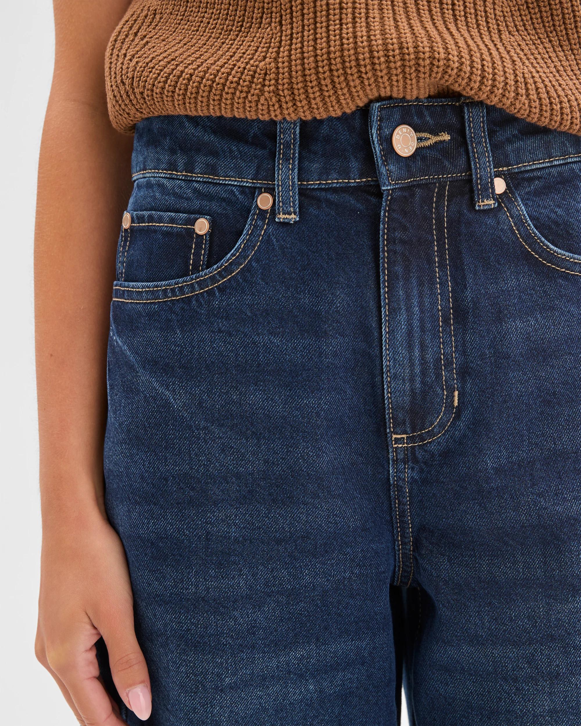 5 Target Petites Petites Denim Forward Seam Barrel Leg Jeans VINTAGE INDIGO, 5 of 6