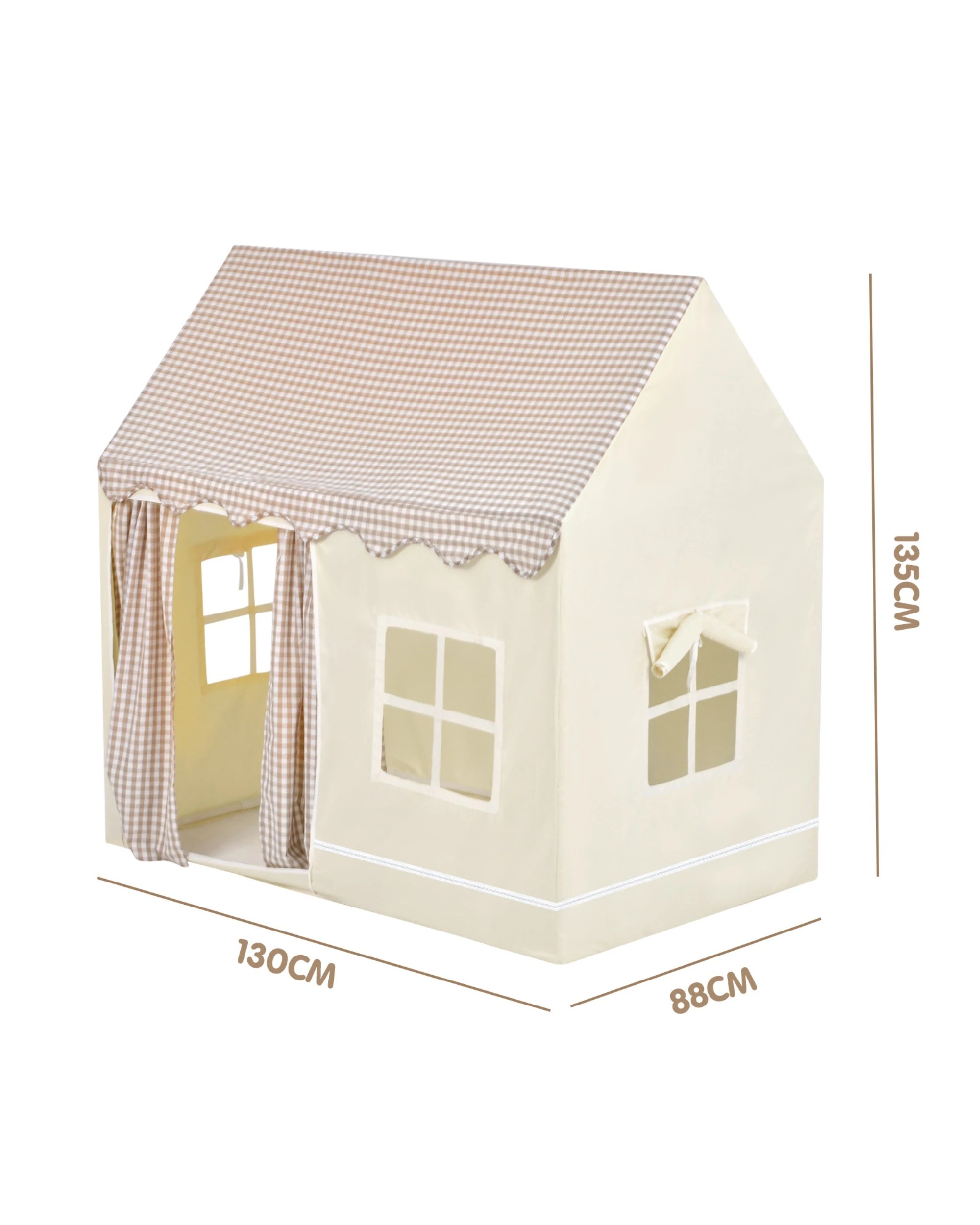 2 Advwin Kids Play Tent w/Star String Lights and Flag Banner Indoor & Outdoor Playhouse, 2 of 9