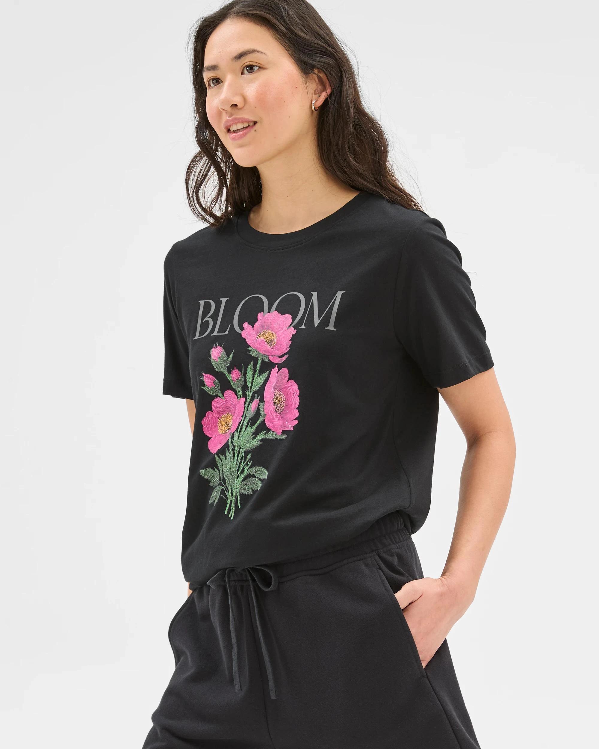 3 Target Australian Cotton Print T-Shirt BLACK BLOOM FLORAL, 3 of 6