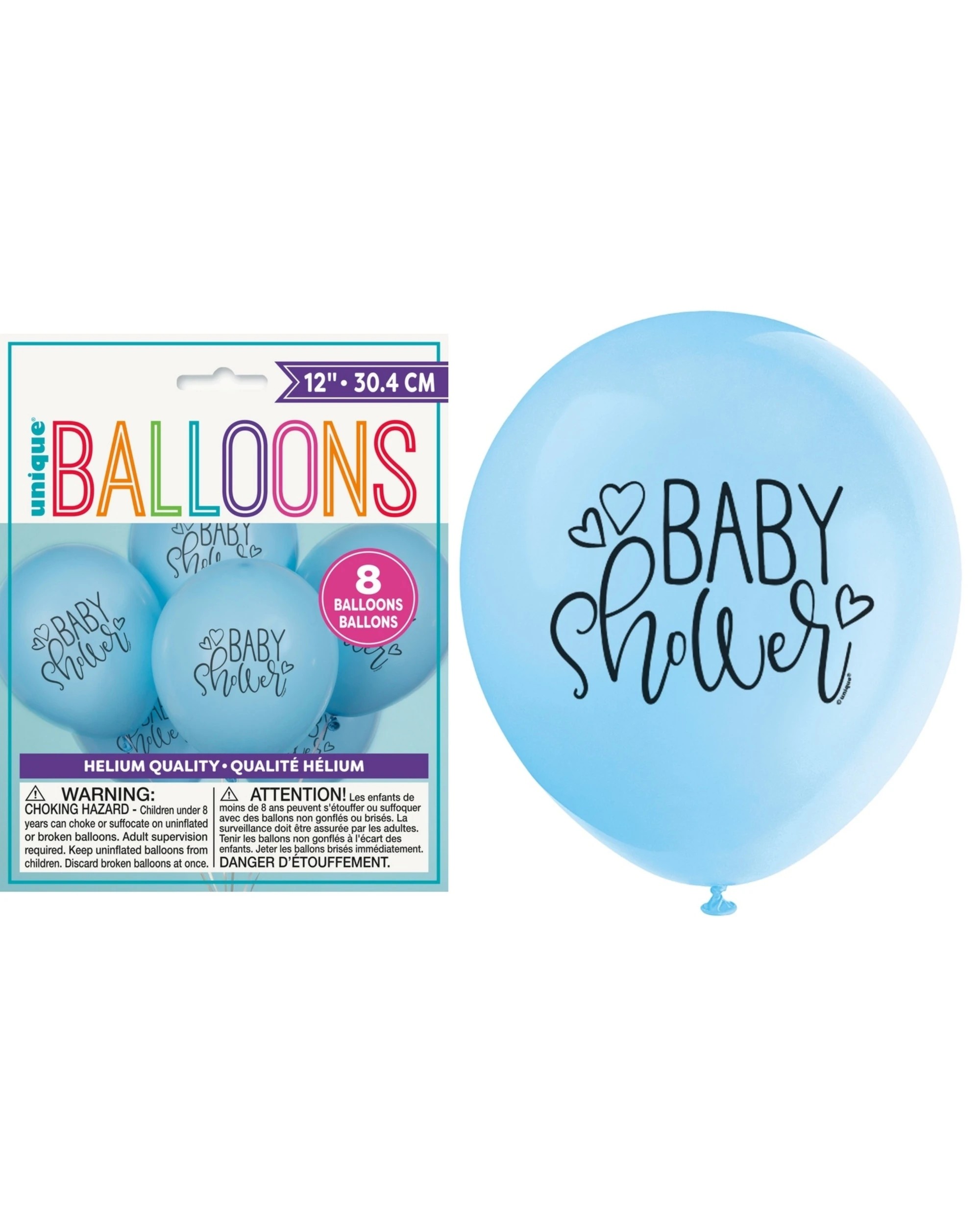 2 Unique Blue Baby Shower Balloons Pack of 8, 2 of 2