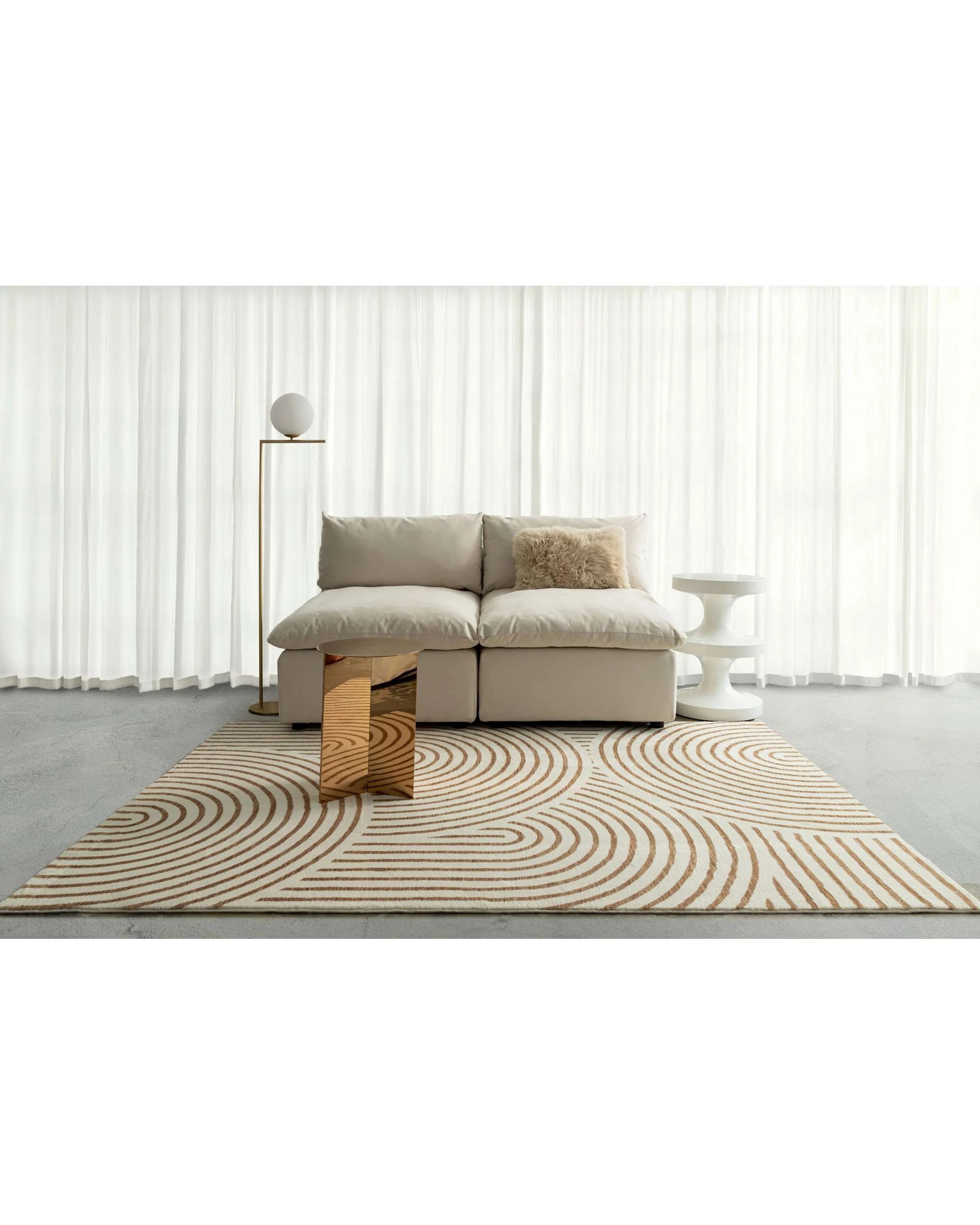 2 Loopsie Abel Geometric Washable Rug-400cm x 300cm - White, 2 of 7