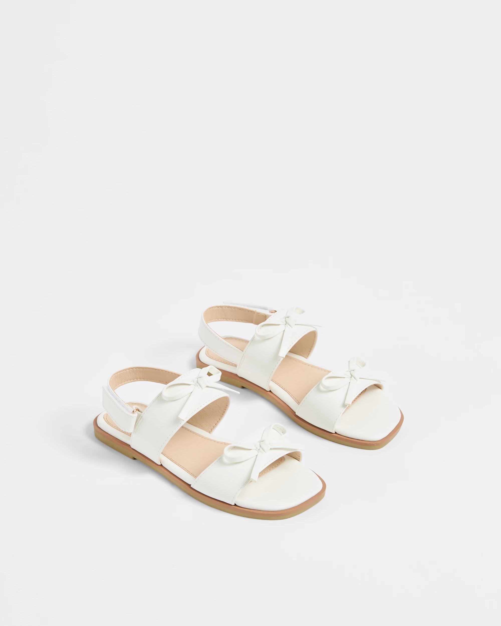 3 Target Girls Junior Bow Sandal WHITE, 3 of 3