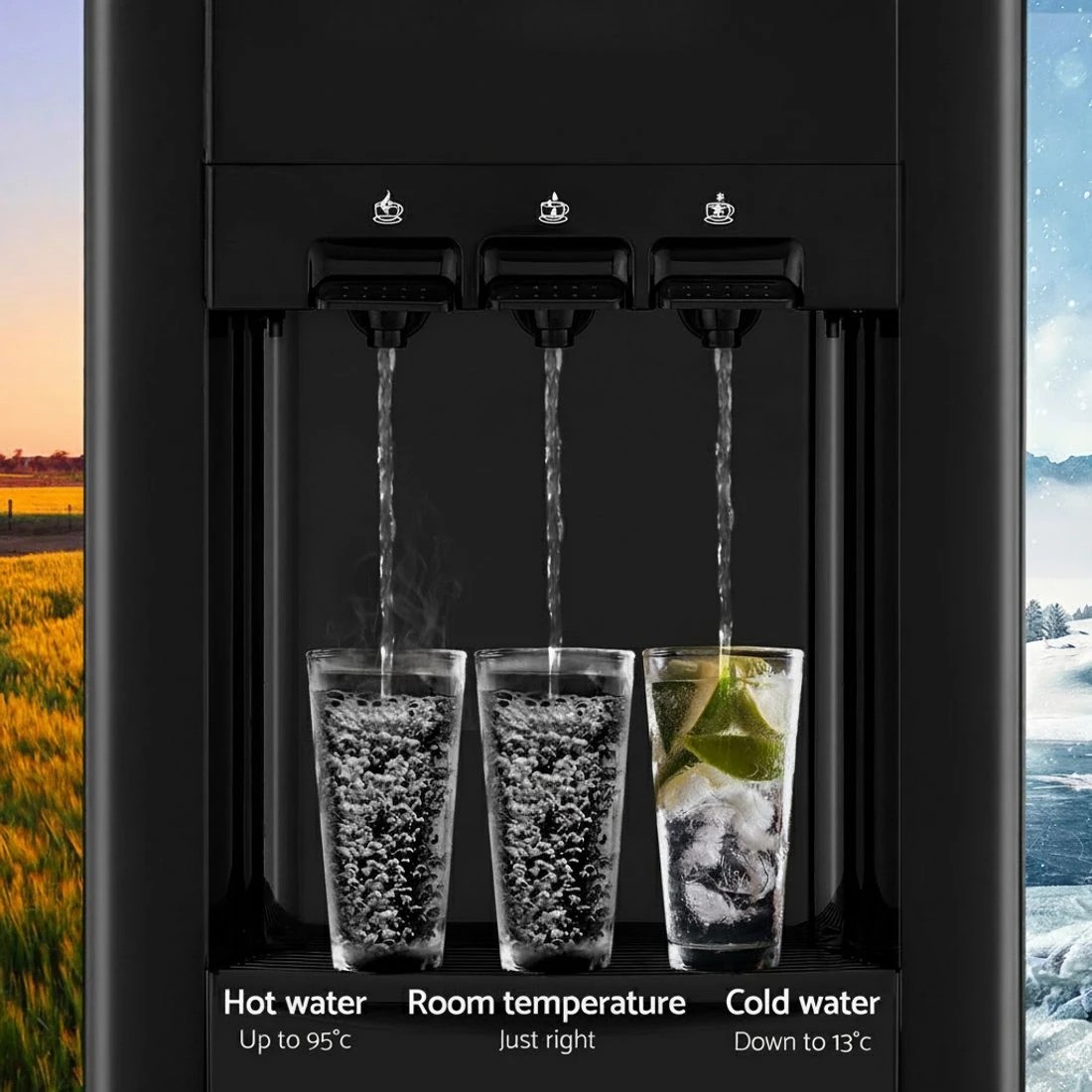 8 Devanti Water Cooler Dispenser Bench Top 22L w/2 Filter - Black, 8 of 9