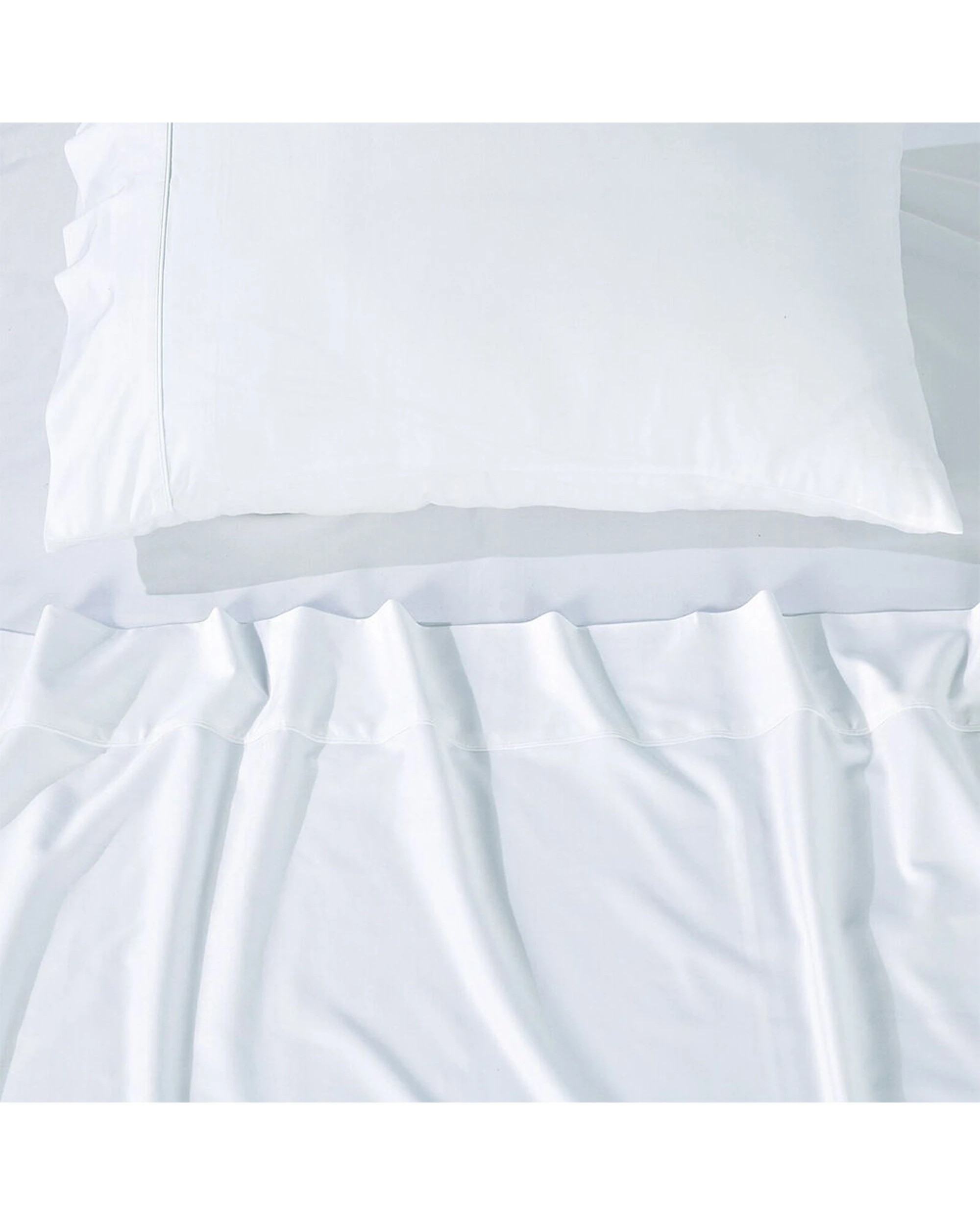 5 Bianca Rosebank 500TC Bamboo Cotton Sateen Blend Sheet Set With 2 Pillowcases - Super King Bed - White, 5 of 7