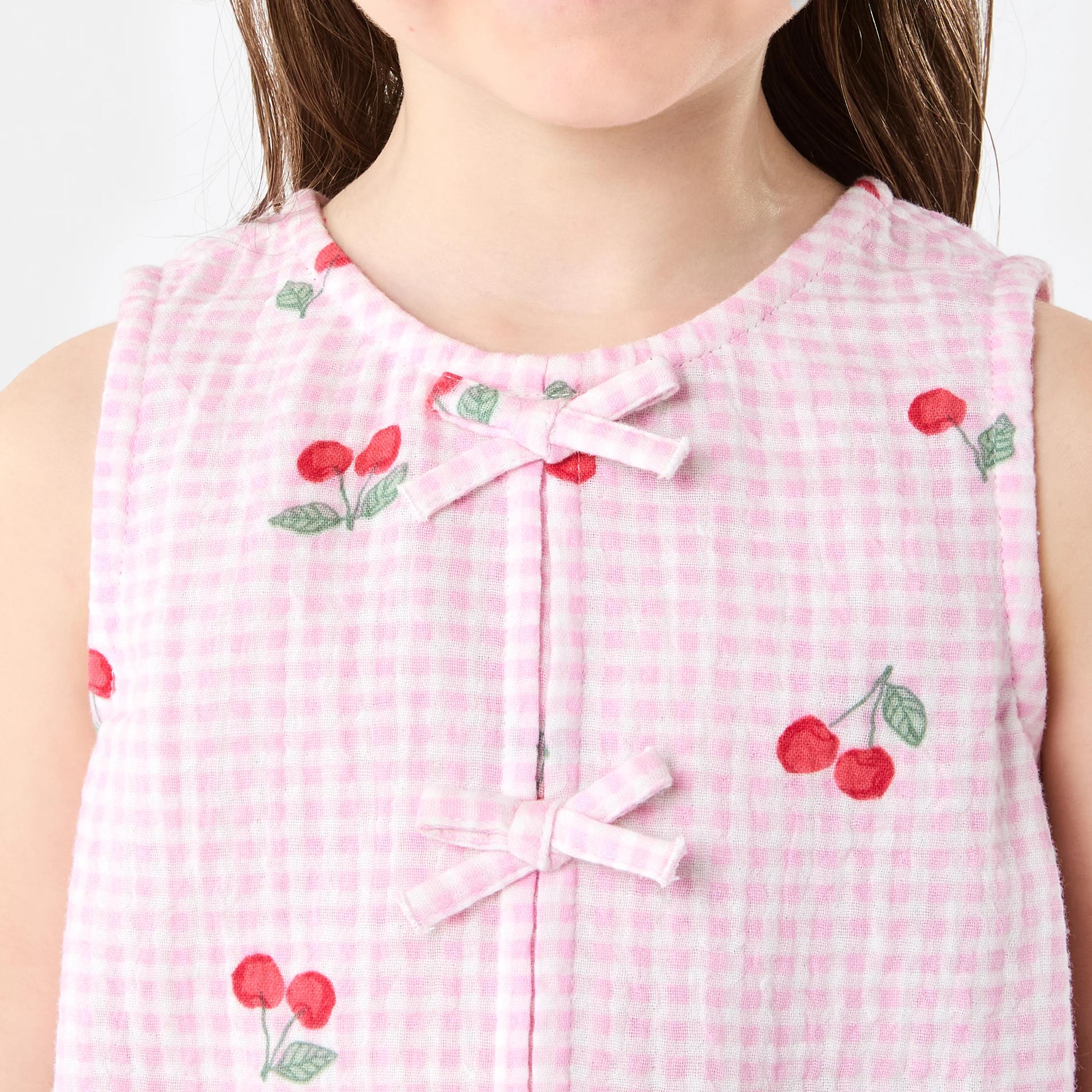 3 Tie Front Frill Top Pnk Cherry, 3 of 6