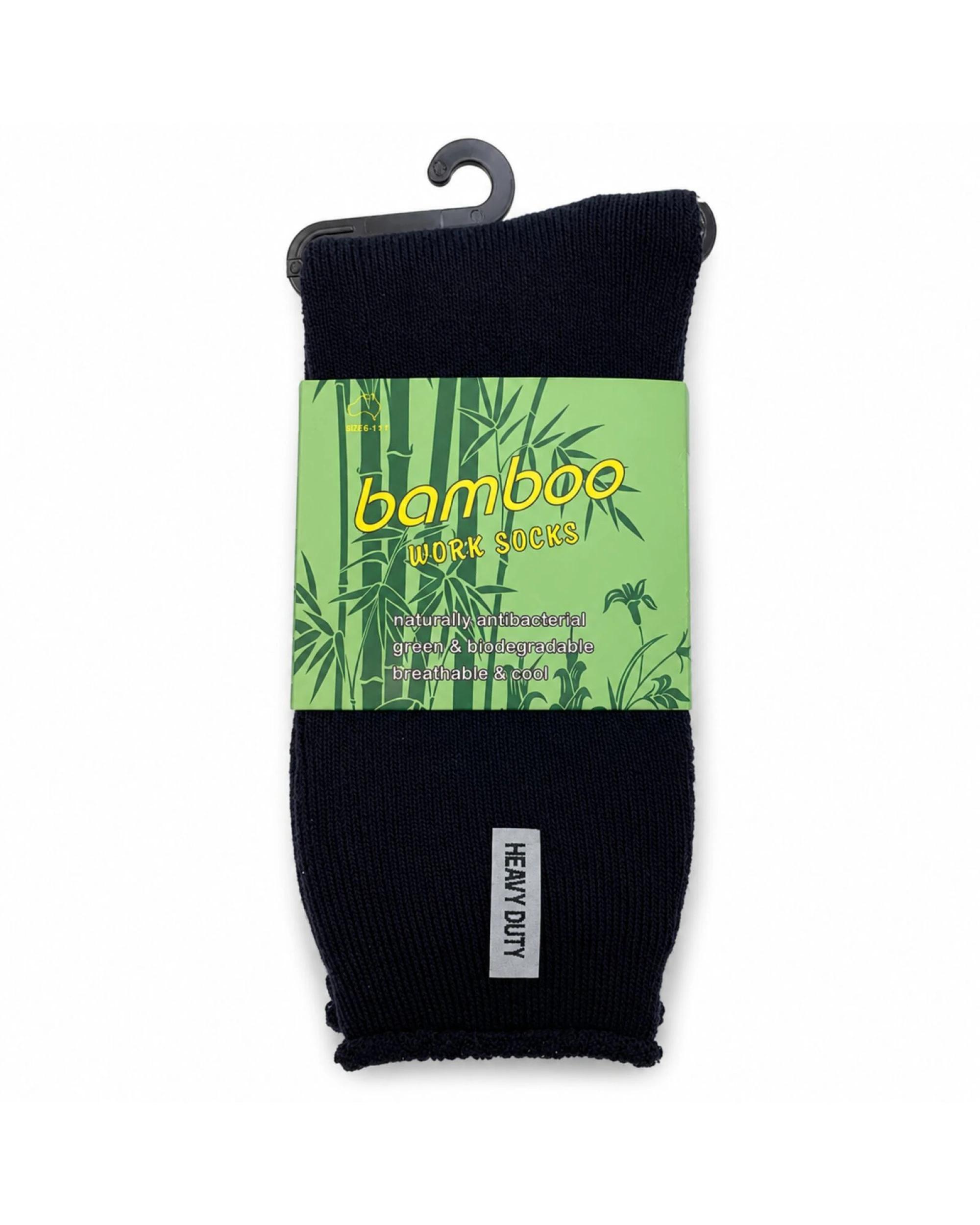 BR Home 3 Pairs Mens Bamboo Rich Work Socks Cushioned Anti Odour - Blue ...