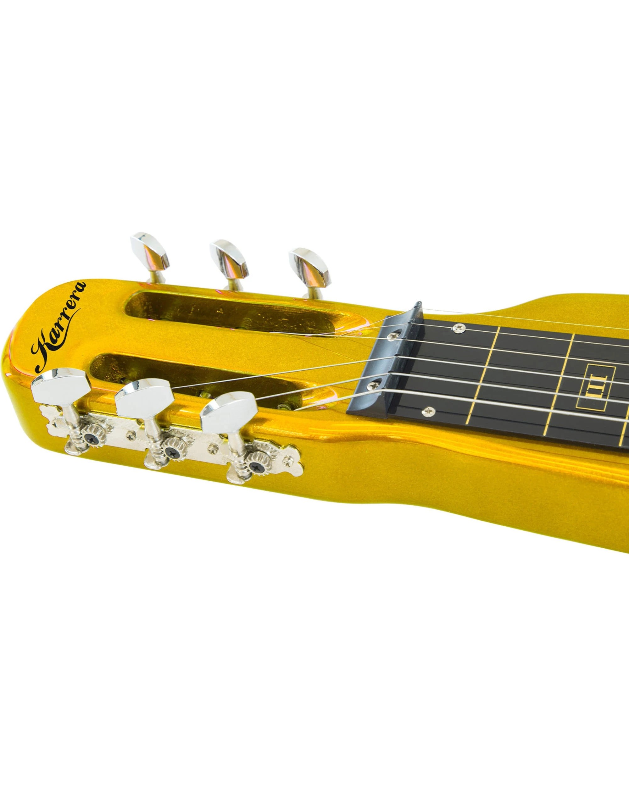 4 Karrera 29in 6-String Lap Steel Hawaiian Guitar in Metallic - Gold, 4 of 5